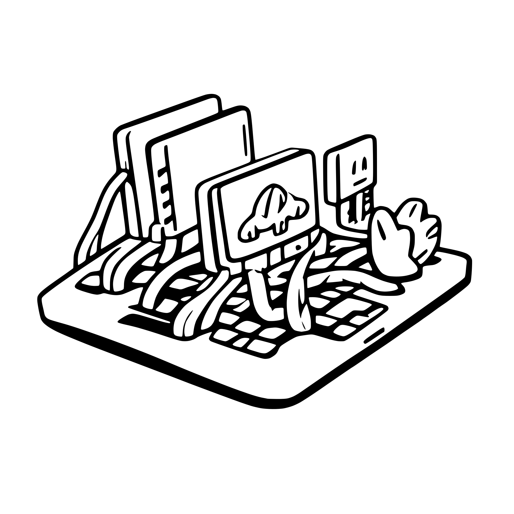 AI-generated SVG of a a laptop connecting to multiple servers through load balancing