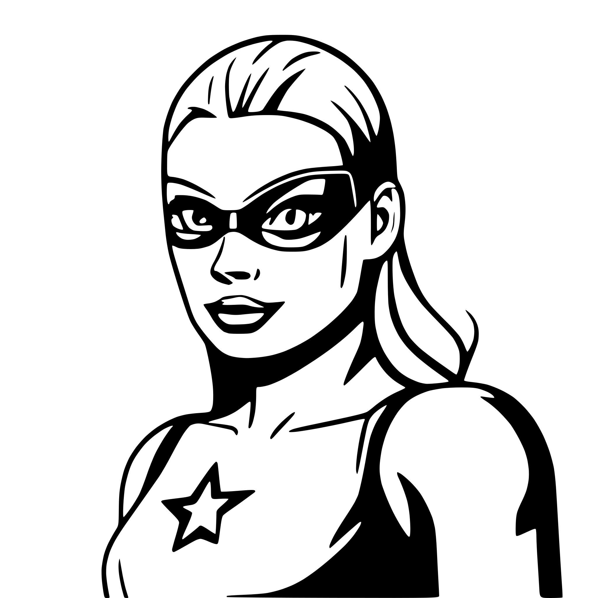 AI-generated SVG of a super hero