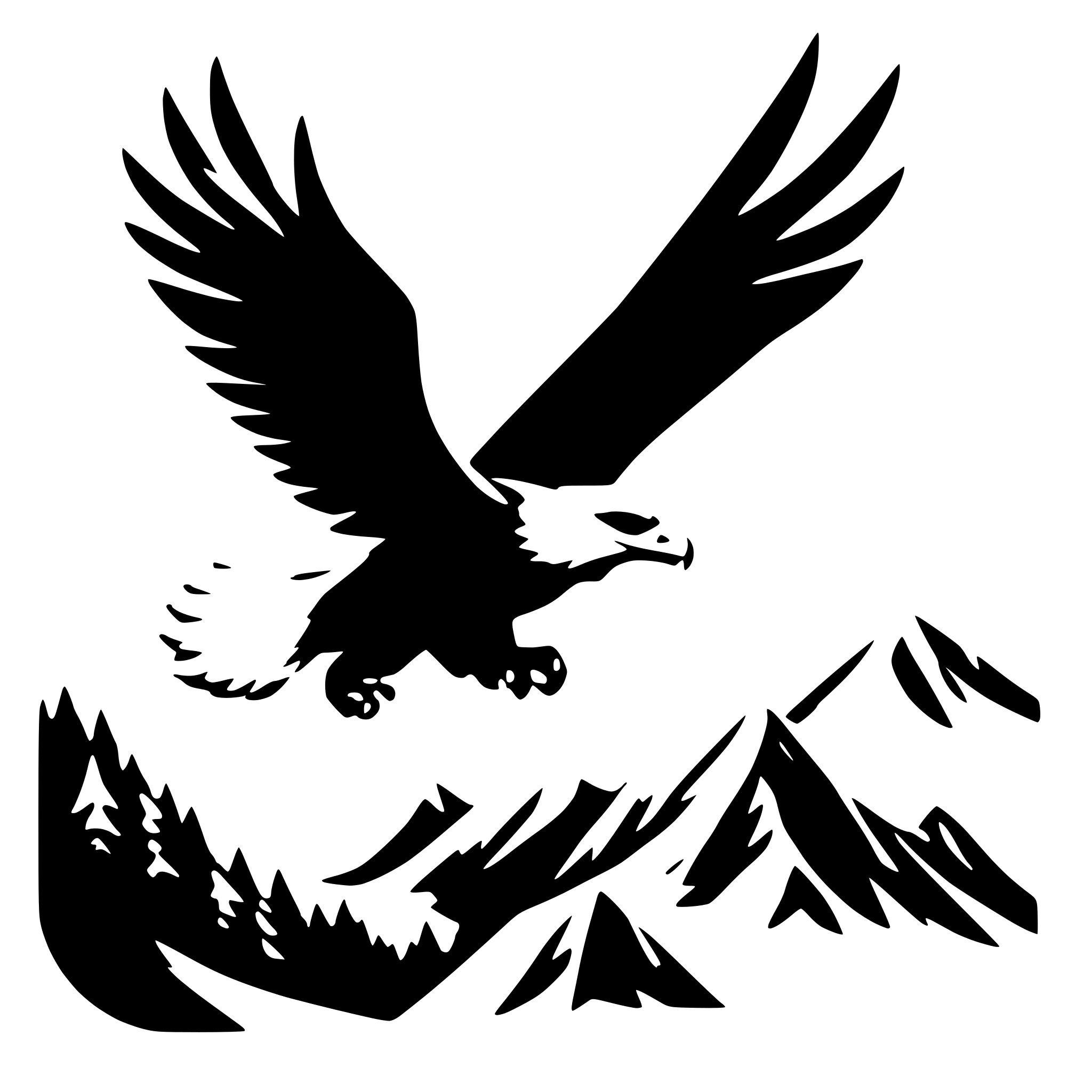 AI-generated SVG of a A majestic eagle soaring above snow-capped mountains AI-generated SVG of a A majestic eagle soaring above snow-capped mountains