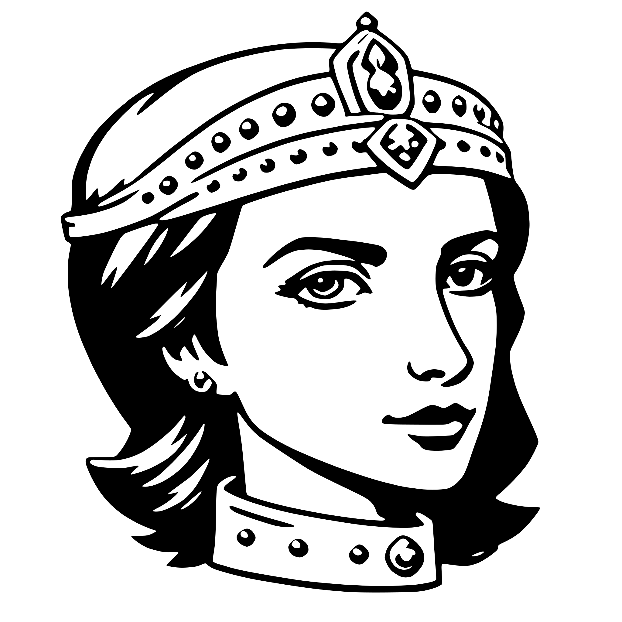 AI-generated SVG of 'diadem'