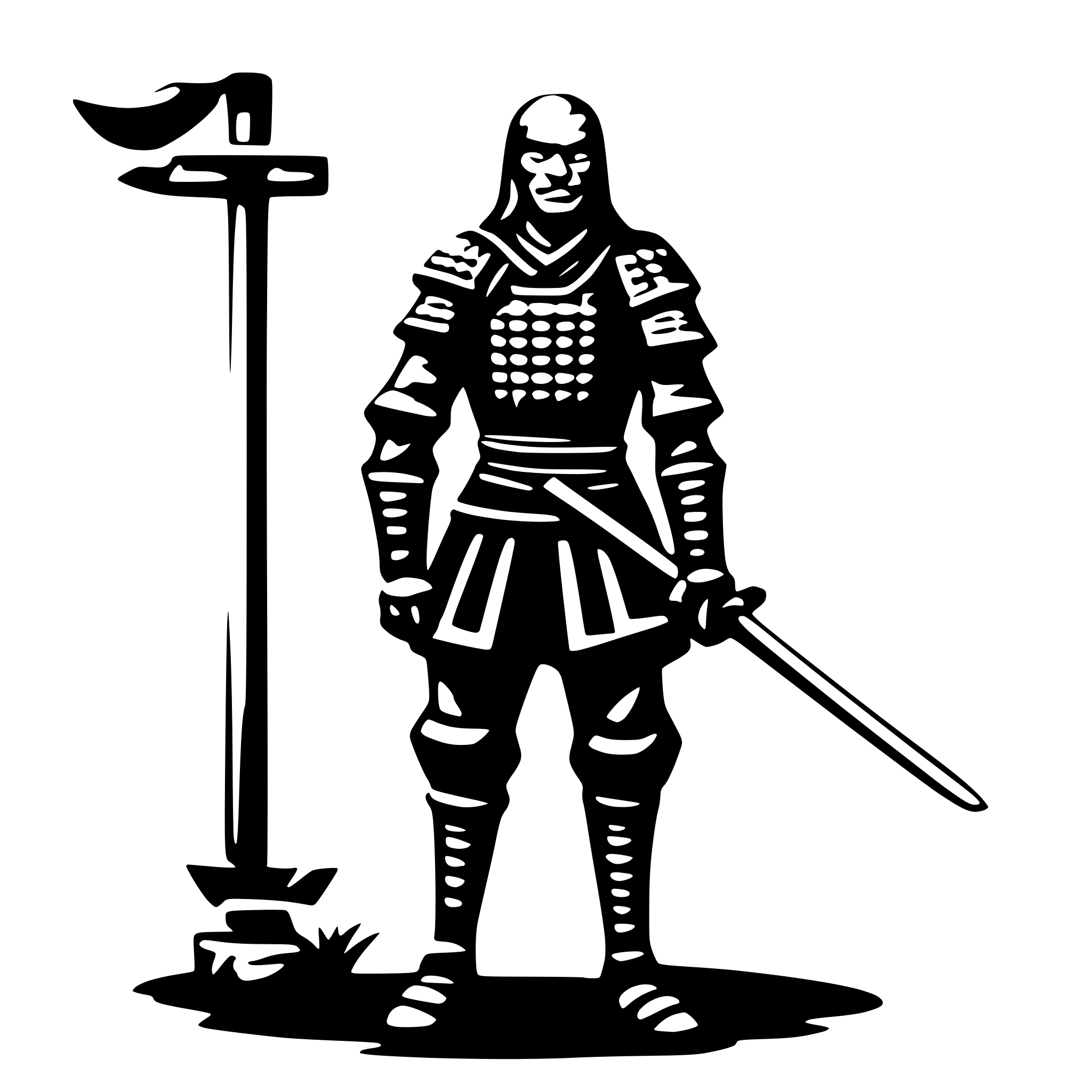 AI-generated SVG of a old samurai