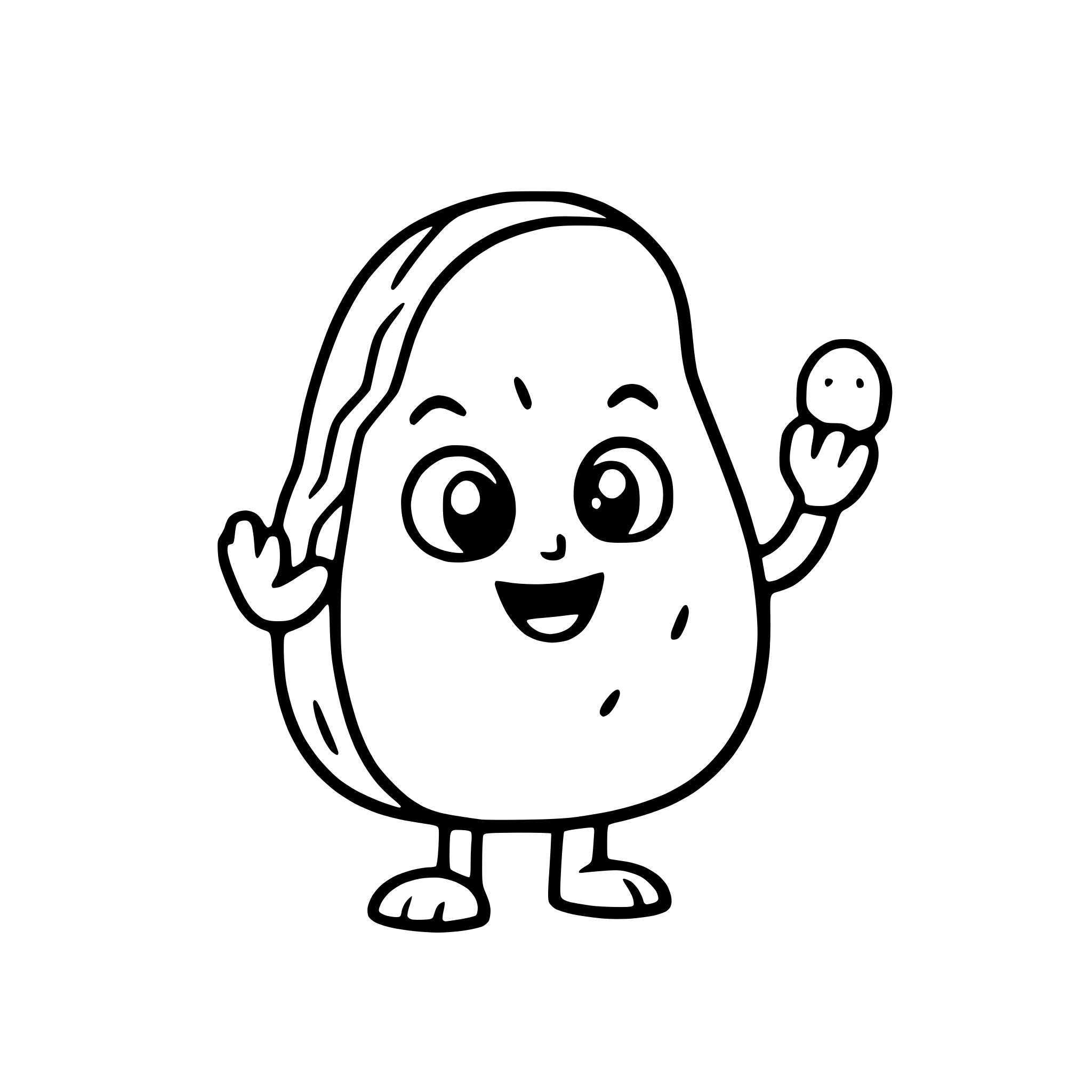 AI-generated SVG of a a happy avocado holding hands with a piece of toast AI-generated SVG of a a happy avocado holding hands with a piece of toast