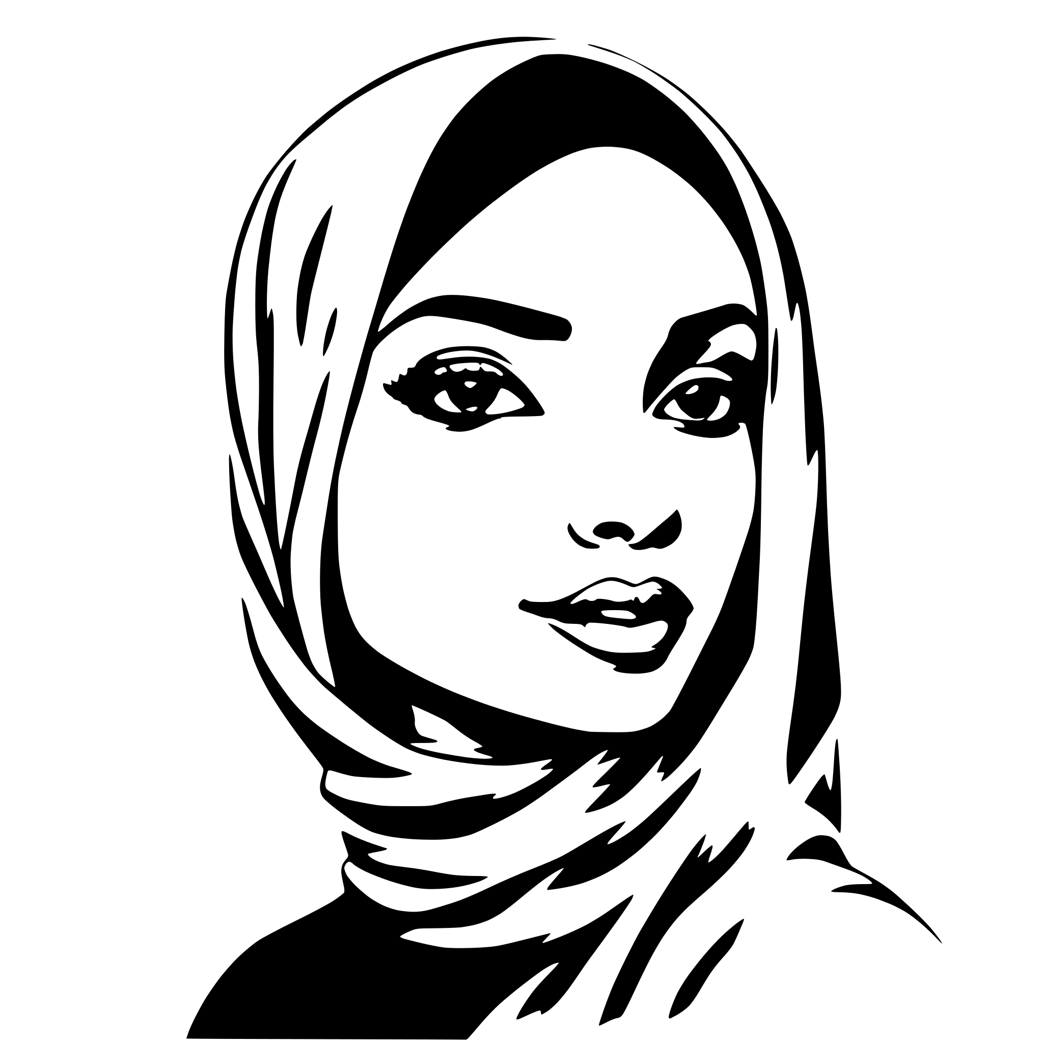 AI-generated SVG of 'beautiful african woman in hijab'