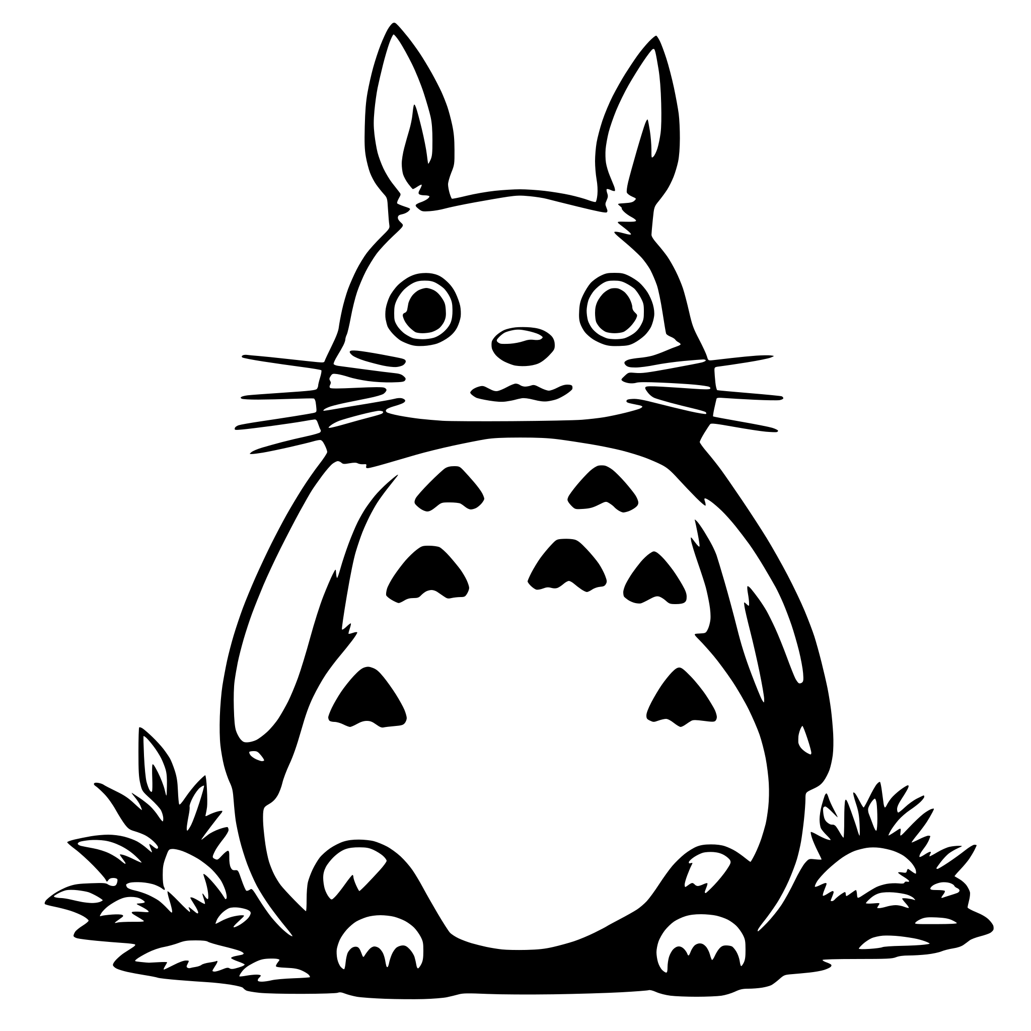 AI-generated SVG of 'totoro'