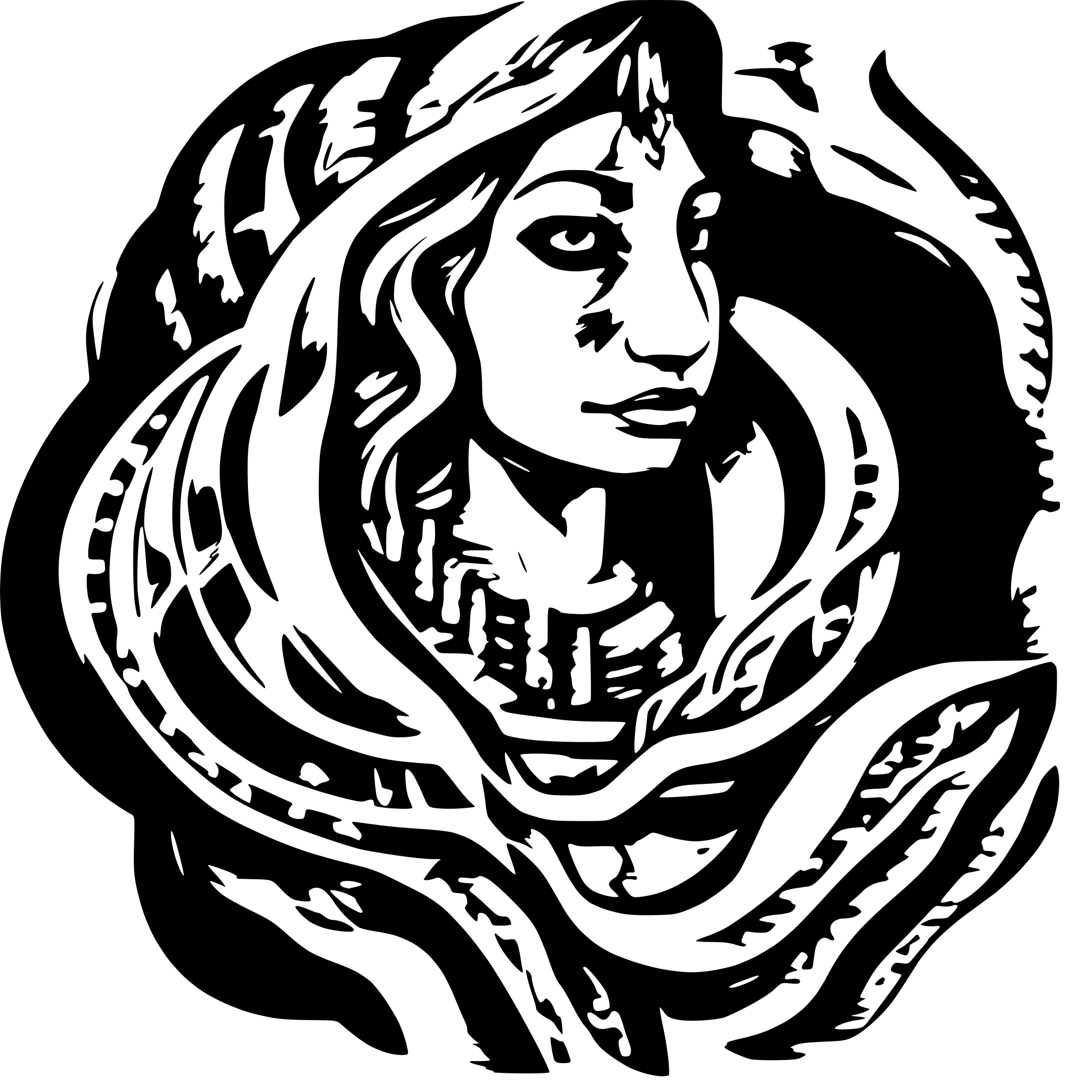 AI-generated SVG of 'very detailed gold neklace'