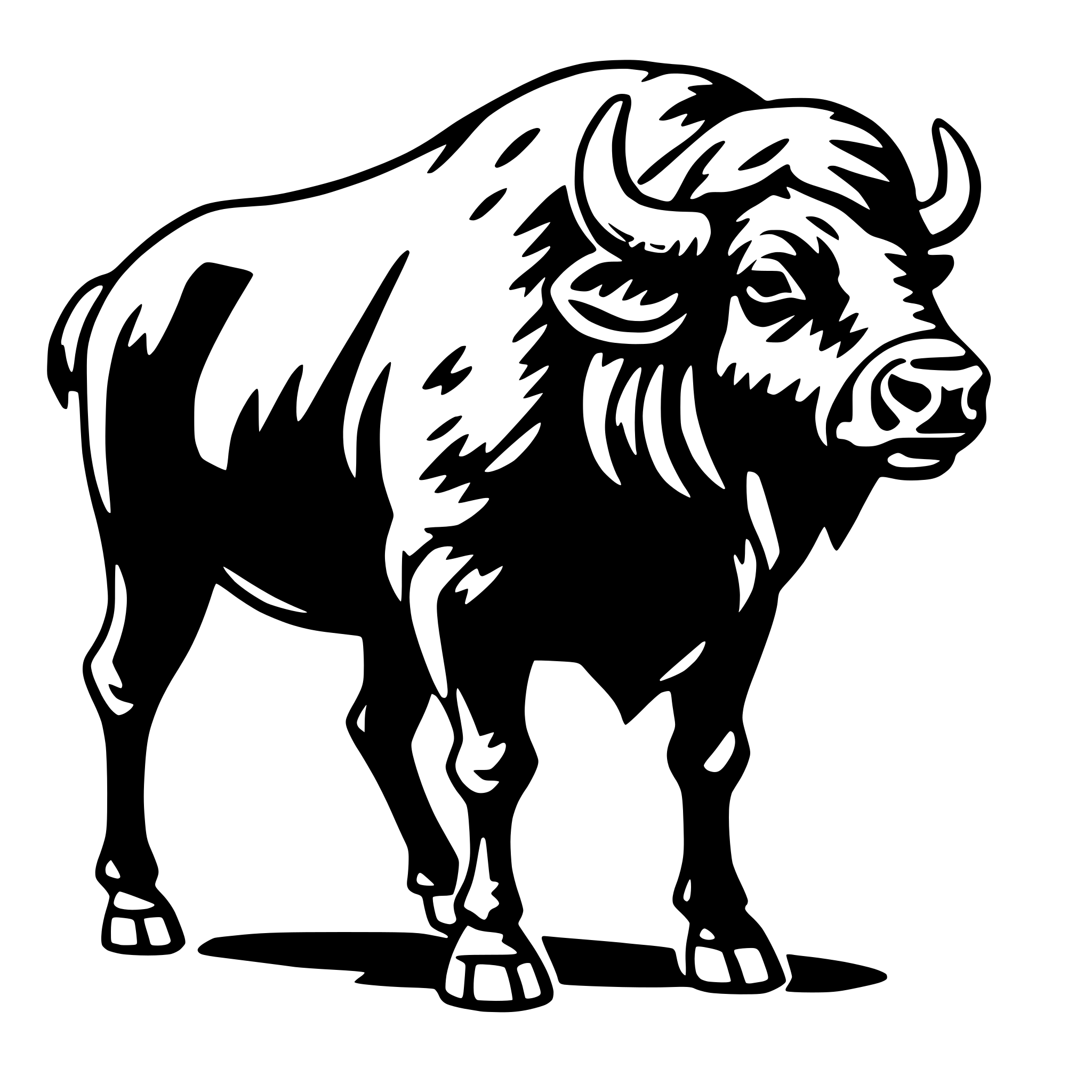 AI-generated SVG of a buffalo