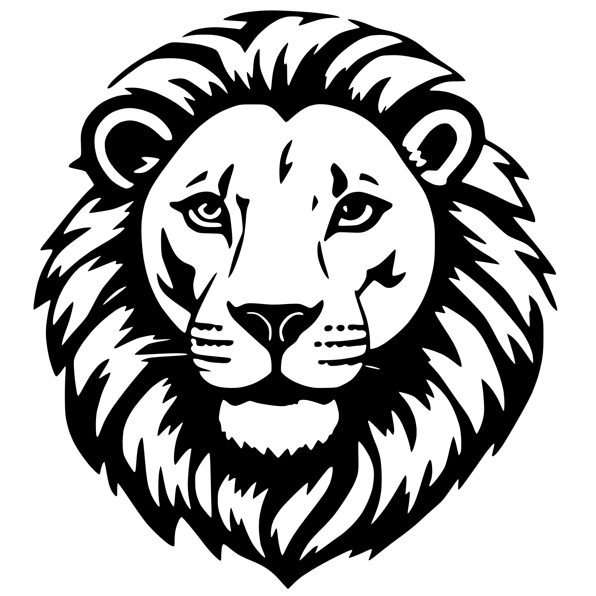 AI-generated SVG of a lion