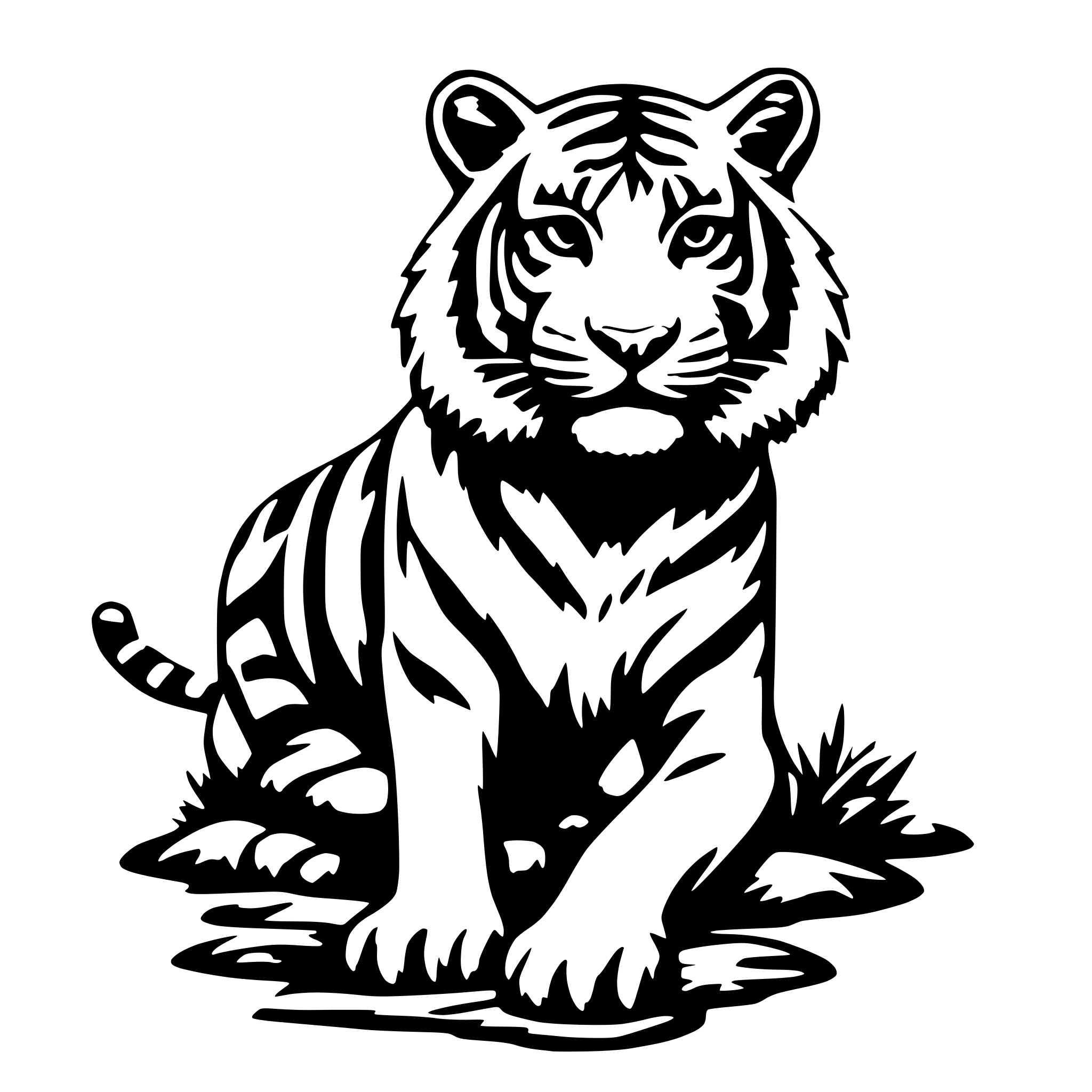 AI-generated SVG of 'tiger'