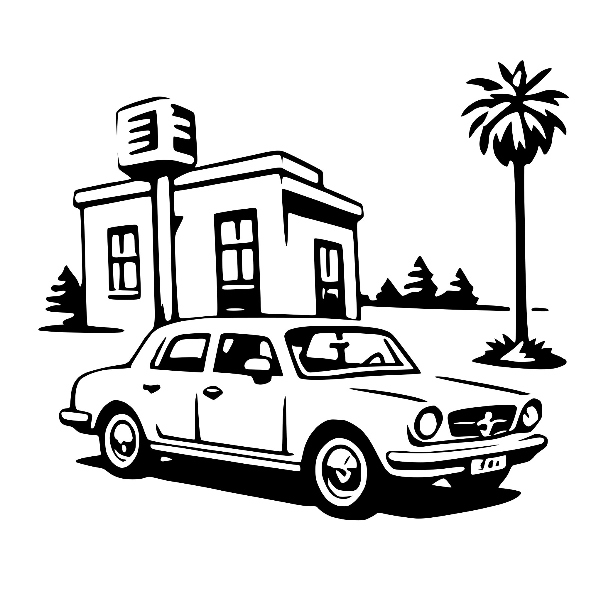 AI-generated SVG of a mid-size car