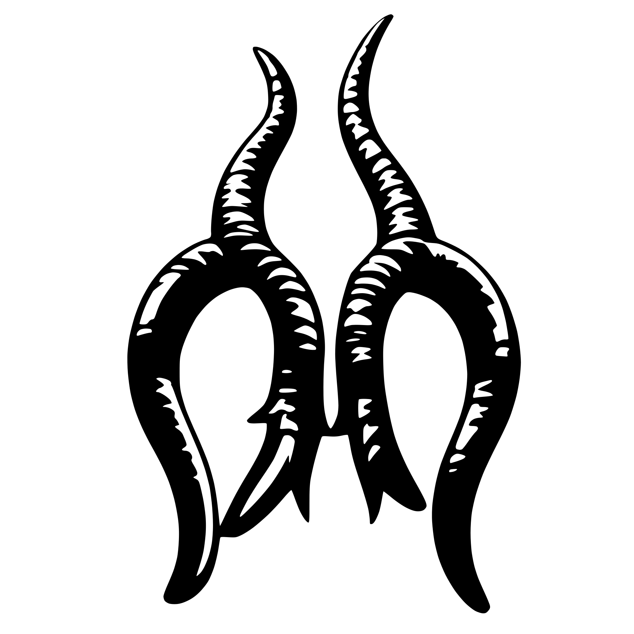 AI-generated SVG of a Kudu horns