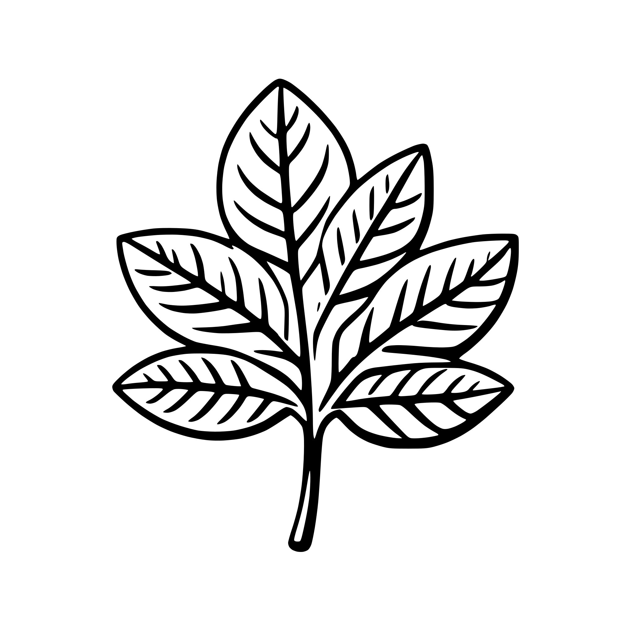 AI-generated SVG of 'hickory leaf'