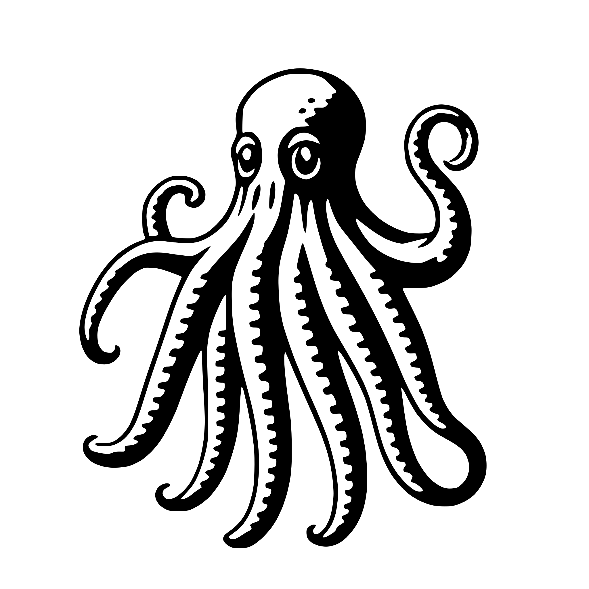 AI-generated SVG of 'octopus tentacles'
