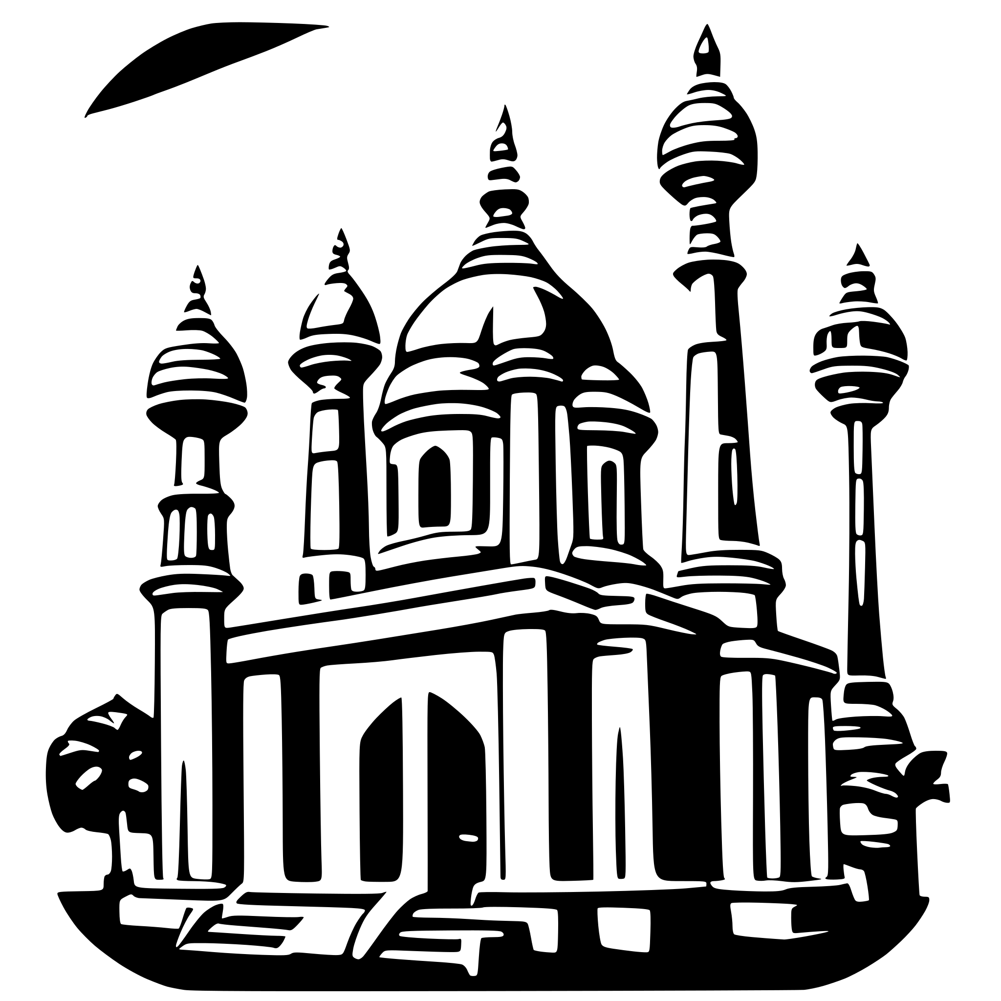 AI-generated SVG of a hindu temple