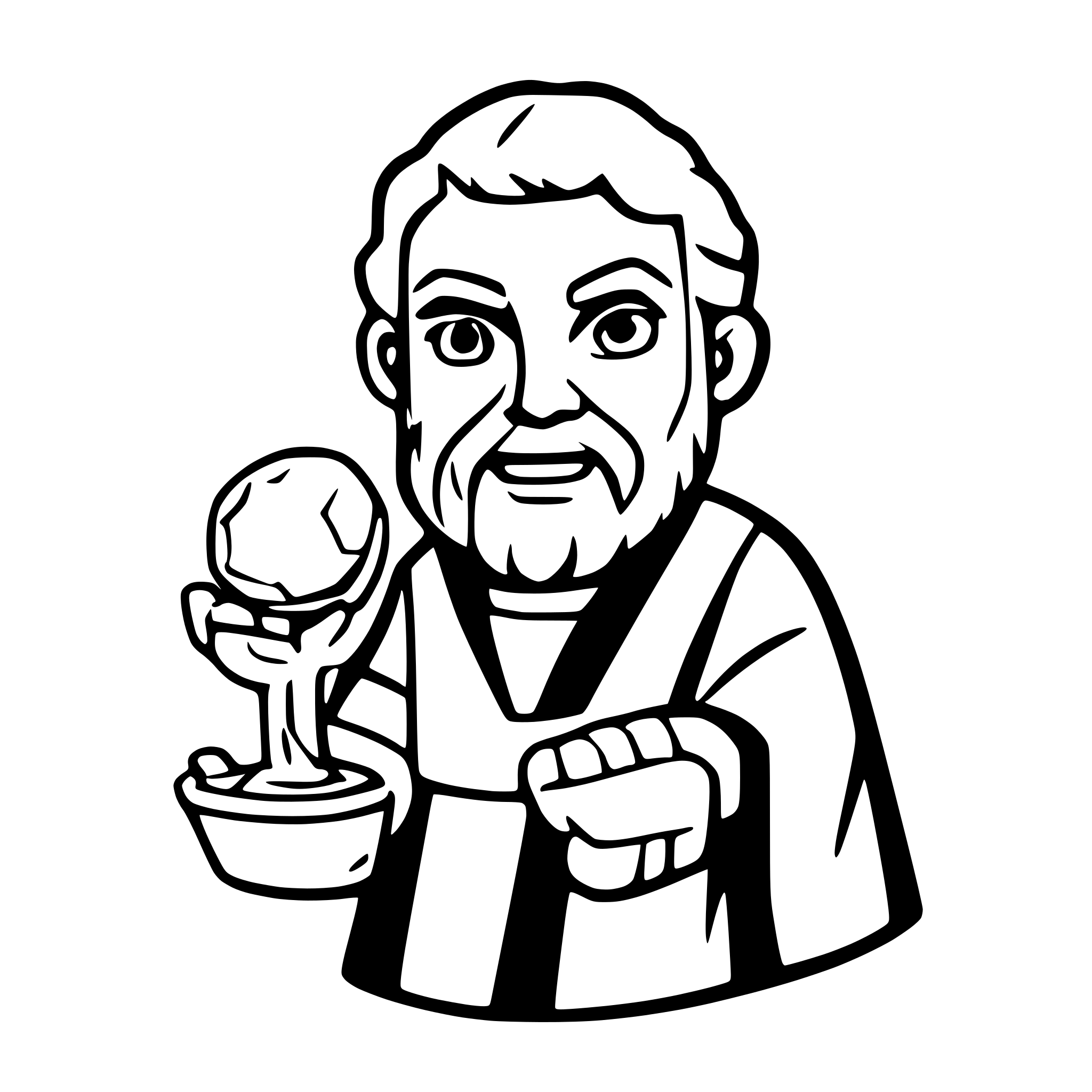 AI-generated SVG of a Socrates