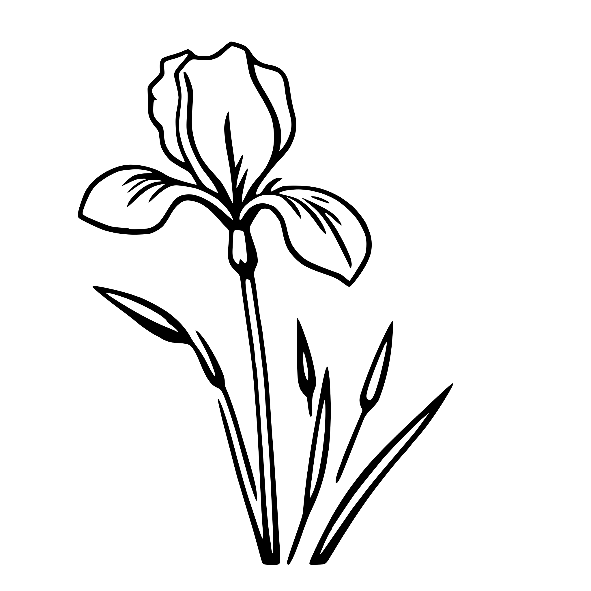 AI-generated SVG of a iris