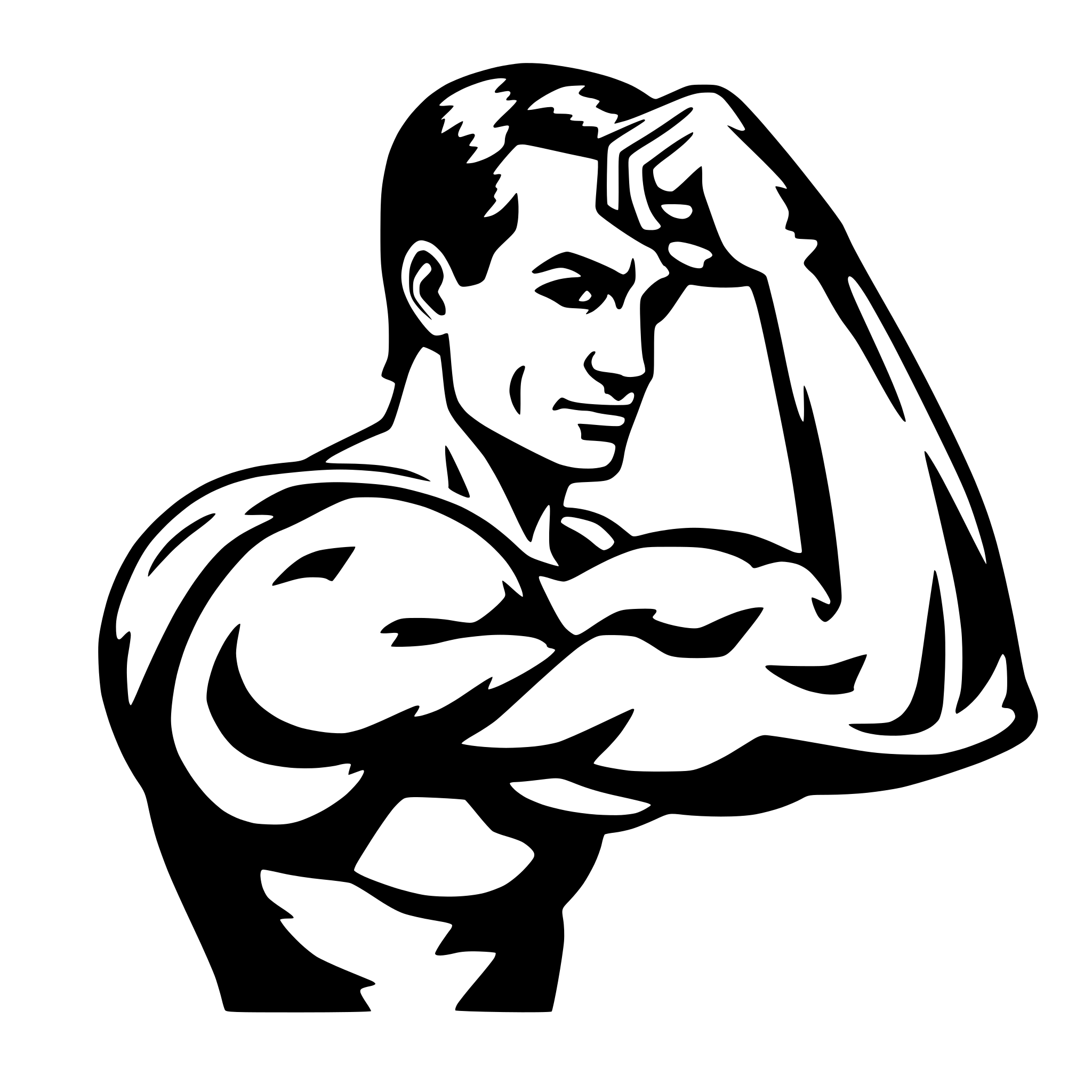 AI-generated SVG of 'bicep flex'