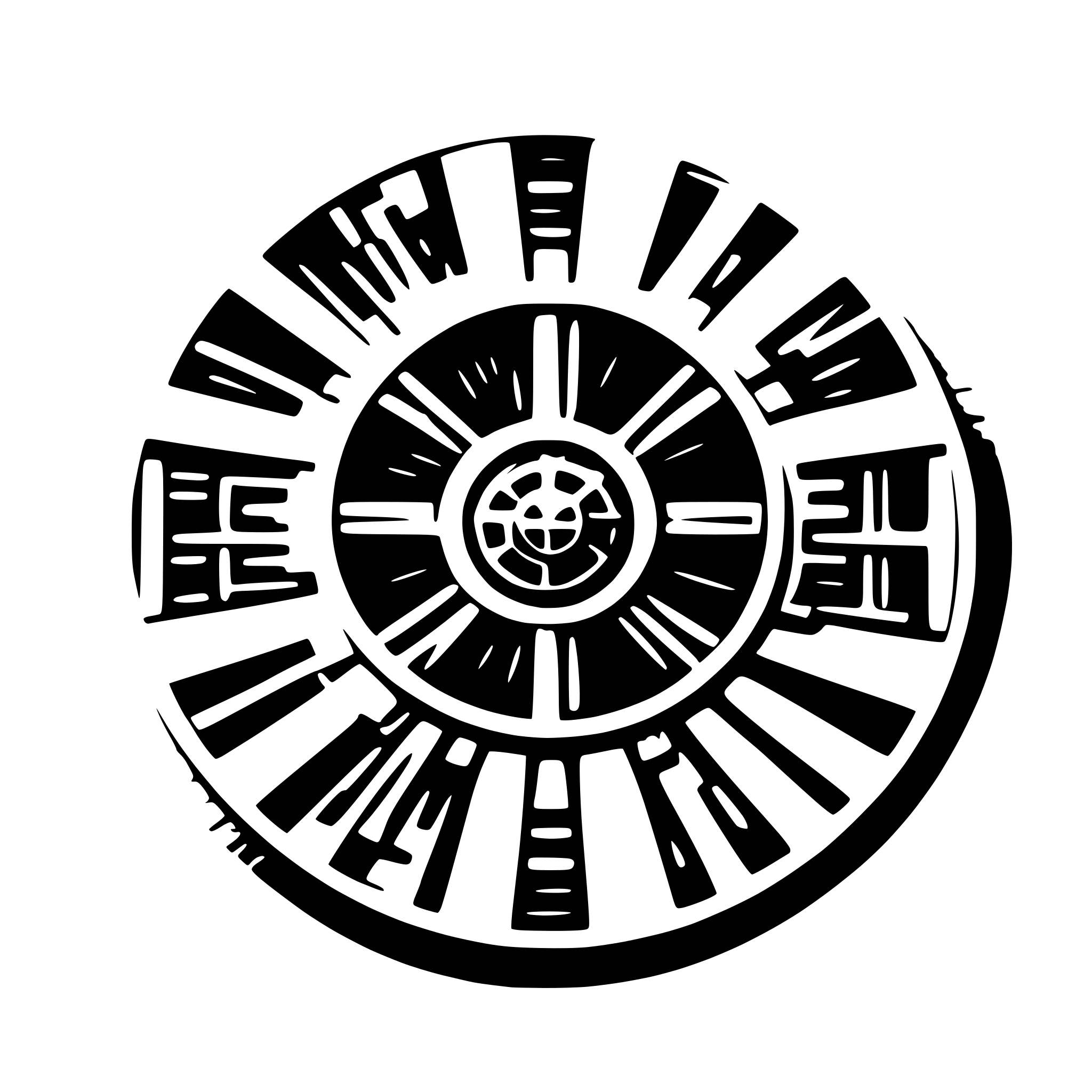 AI-generated SVG of 'greeble circle intricate'