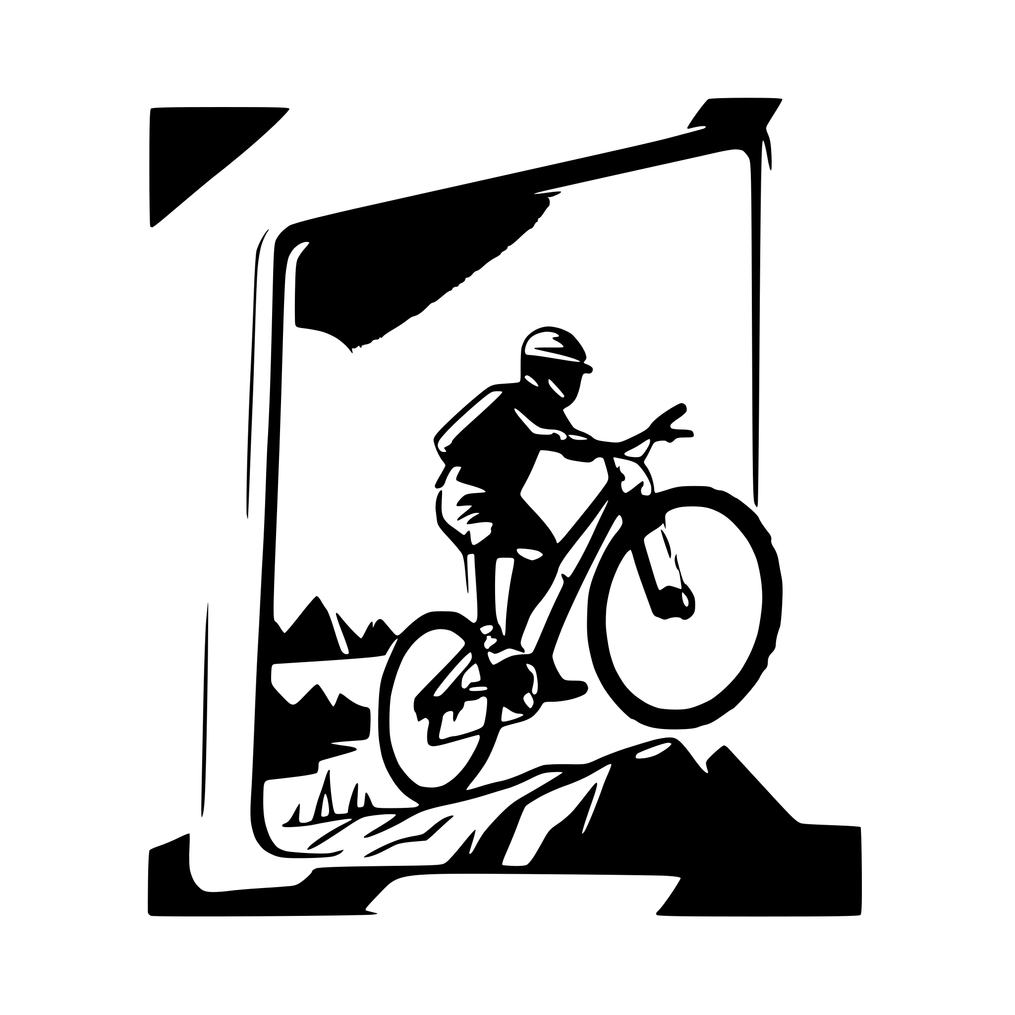 AI-generated SVG of a mountainbike breaking out of a picture frame