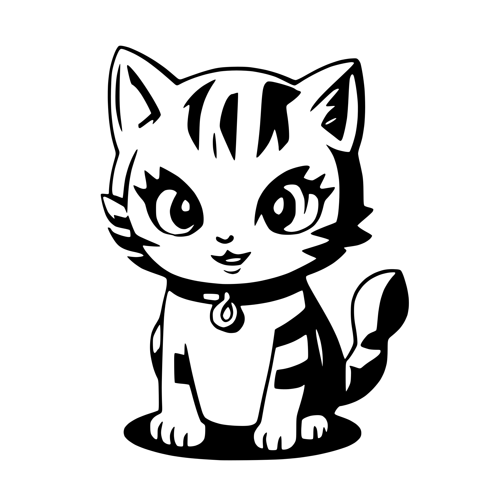 AI-generated SVG of 'Cartoon cat'