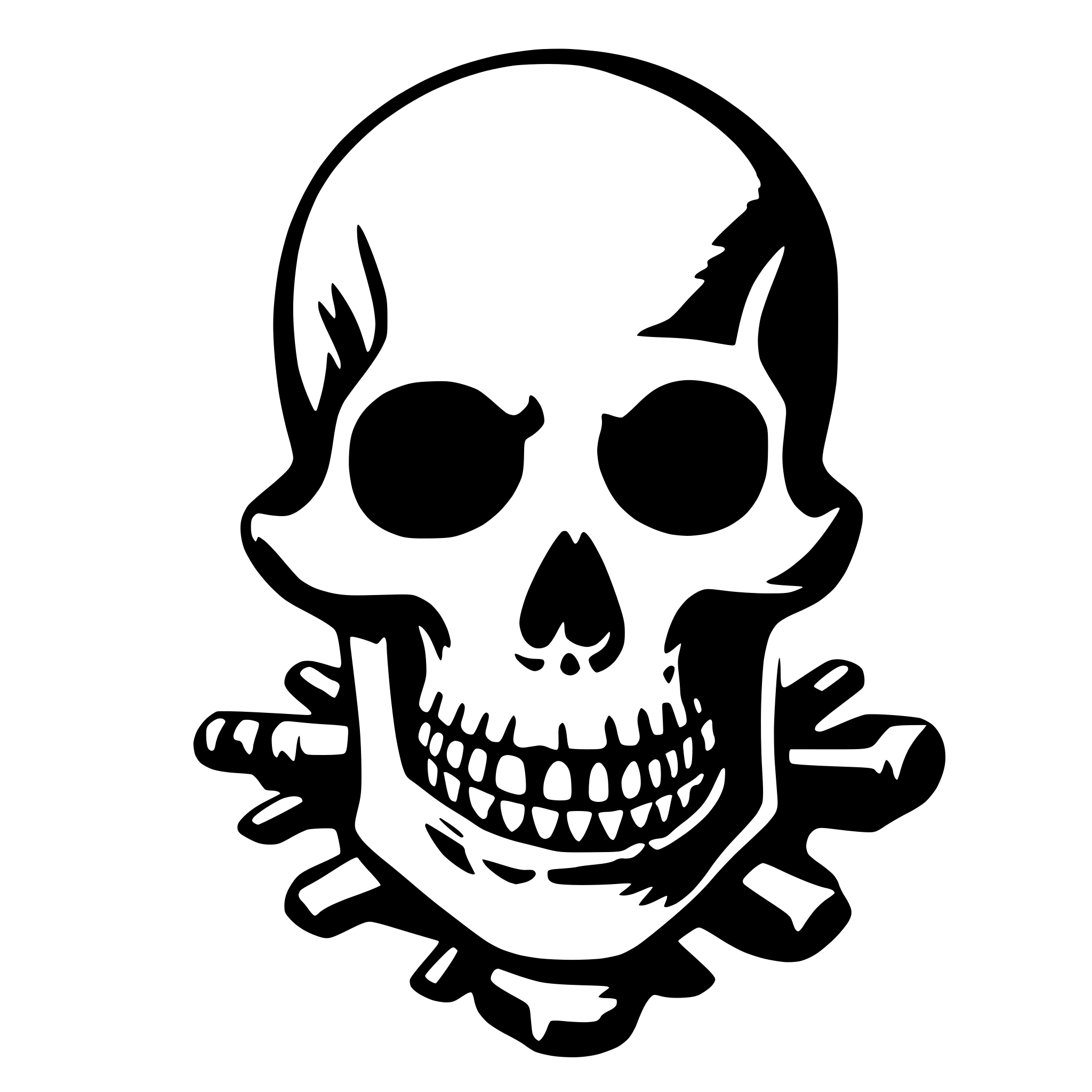AI-generated SVG of a skeleton