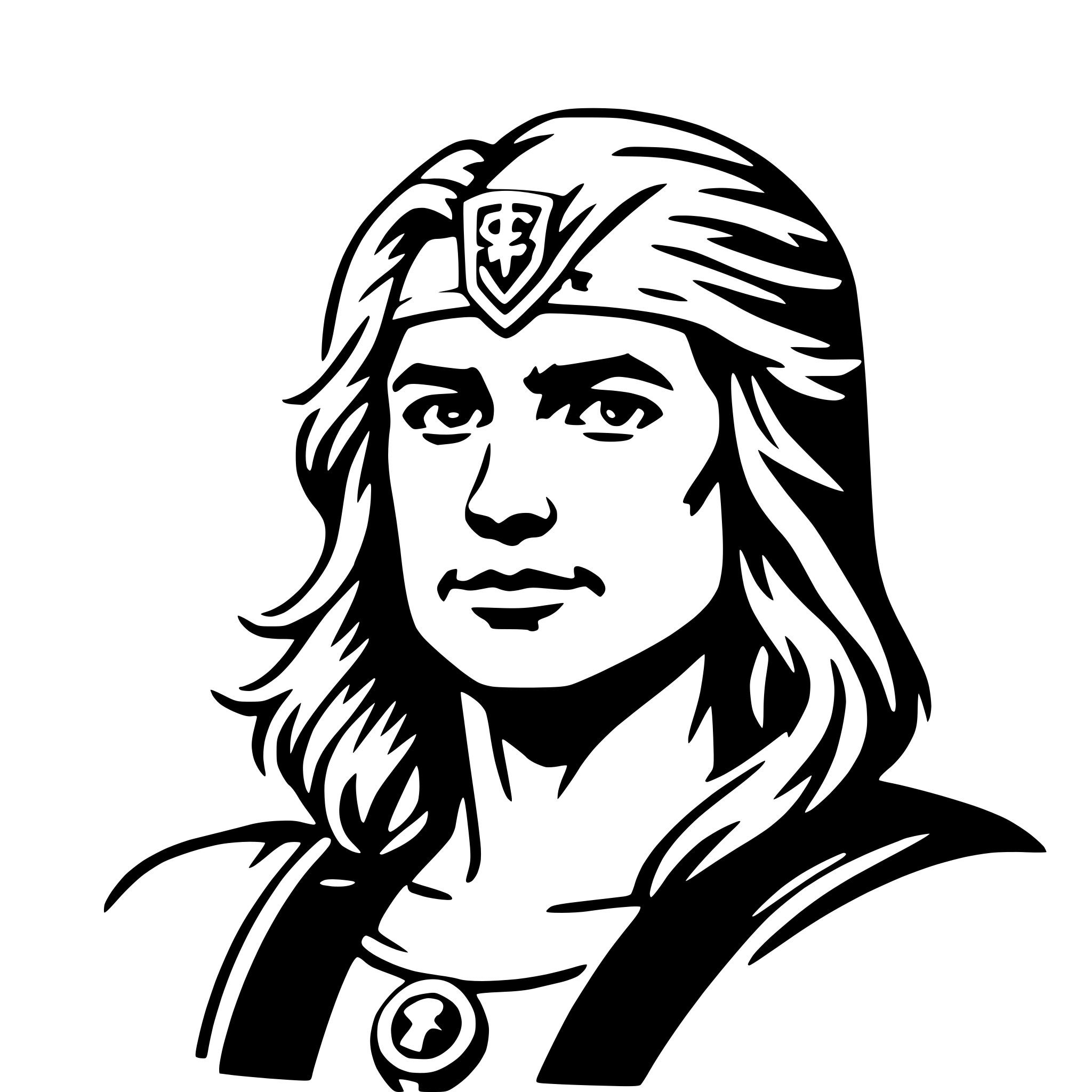 AI-generated SVG of a thor