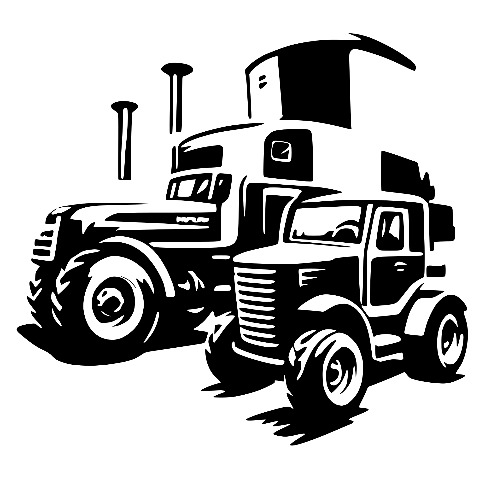 AI-generated SVG of 'truck and tractor combined'