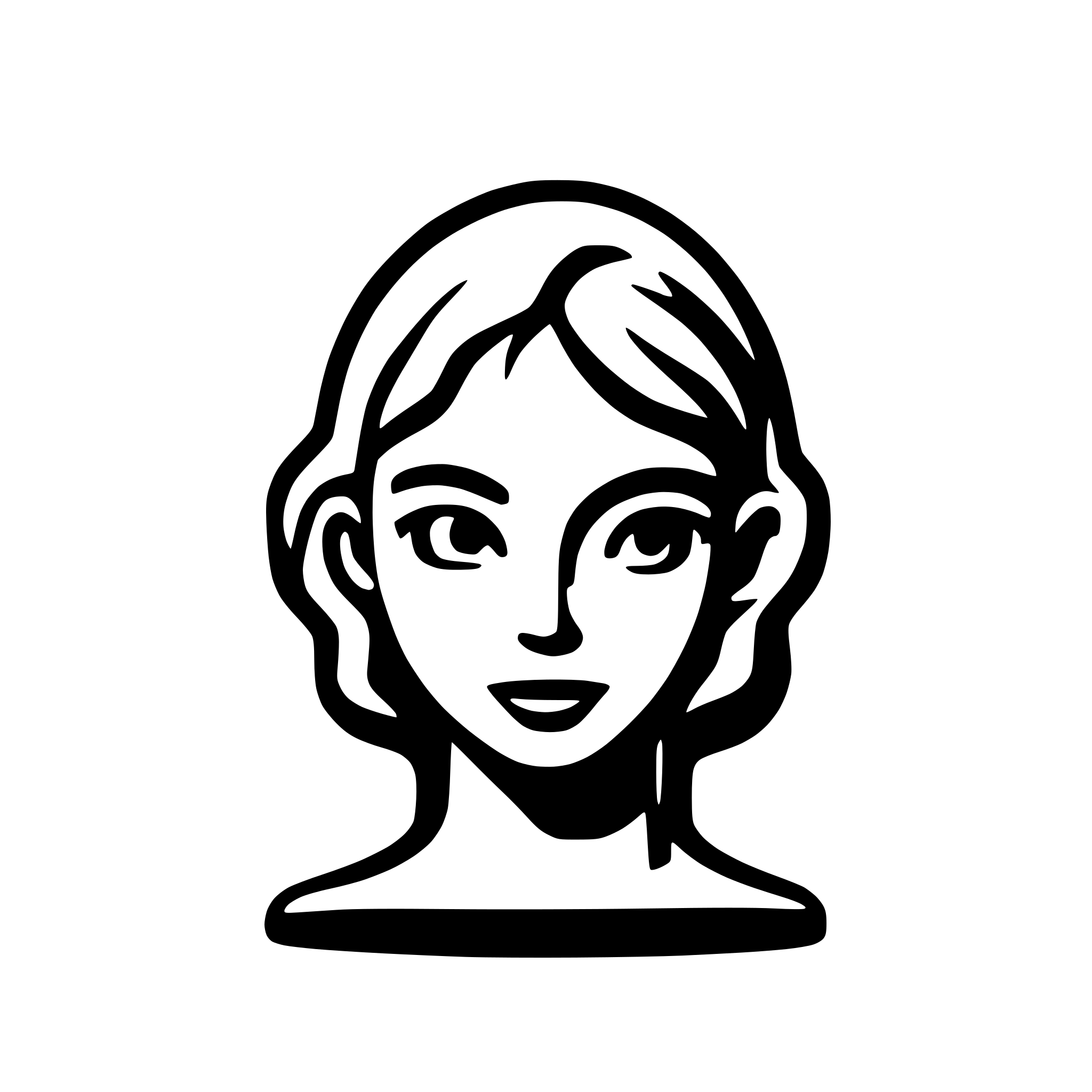 AI-generated SVG of a head gesture icon that describes head movements like up,down,left,right