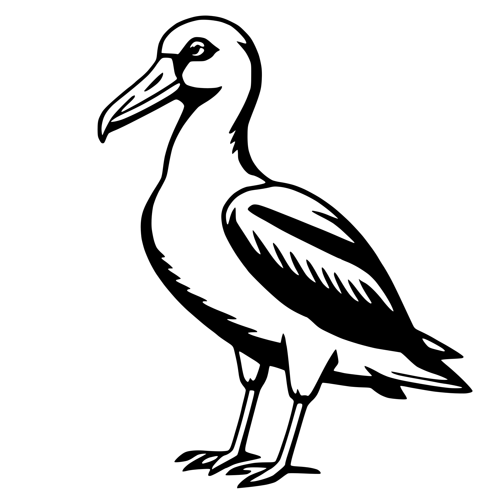 AI-generated SVG of a albatross
