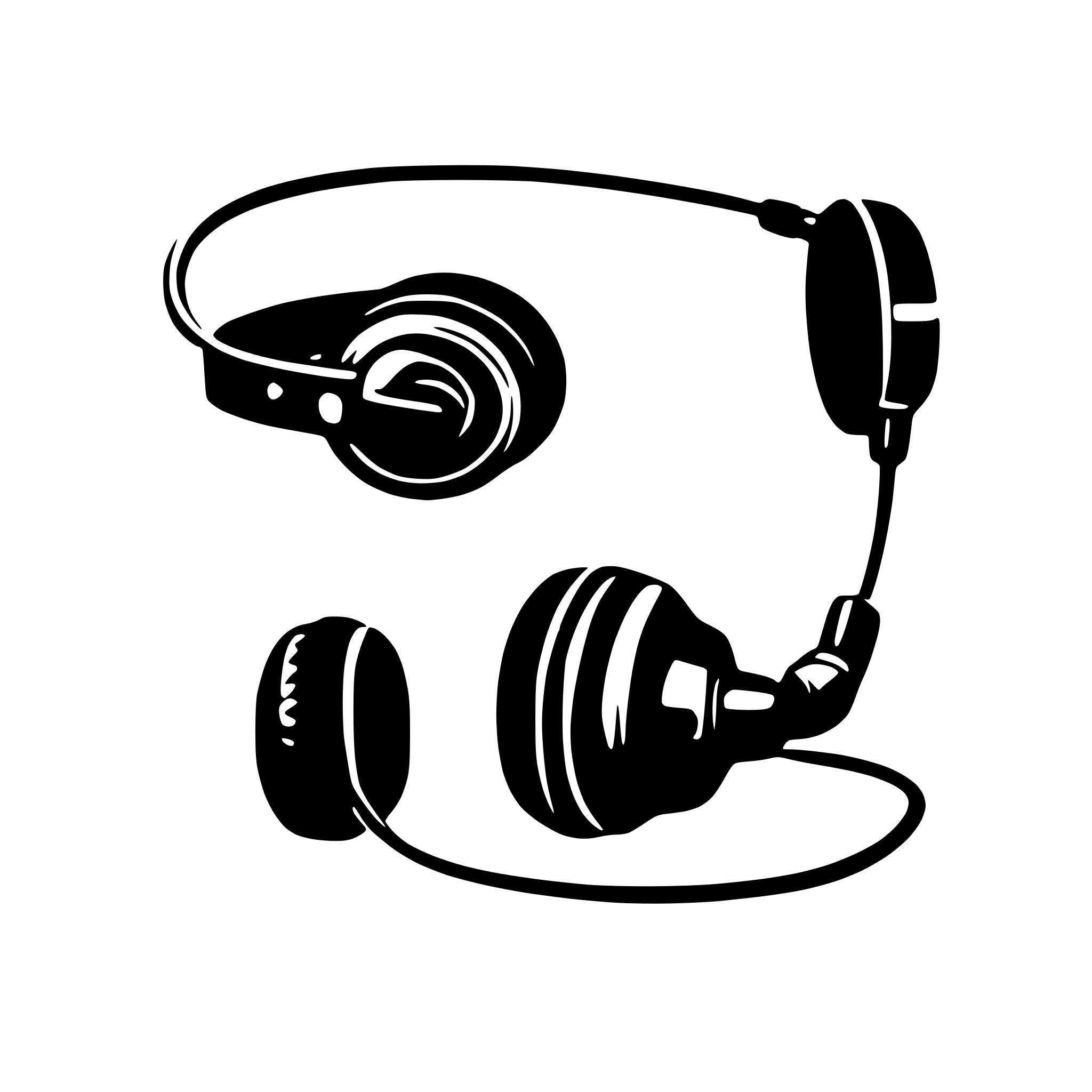 AI-generated SVG of 'vintage earphones'