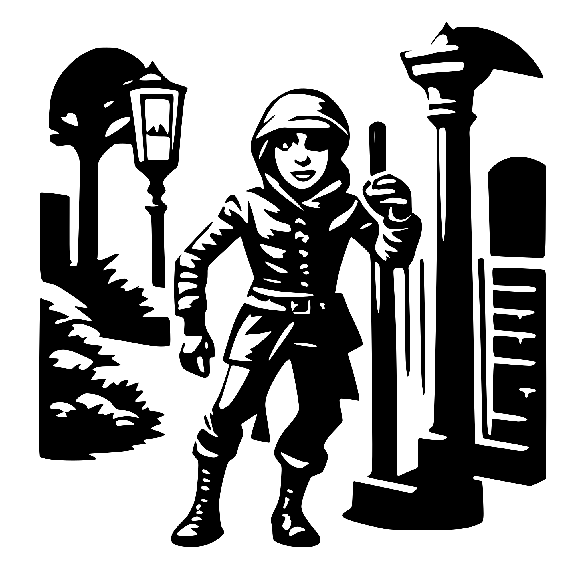AI-generated SVG of a theif