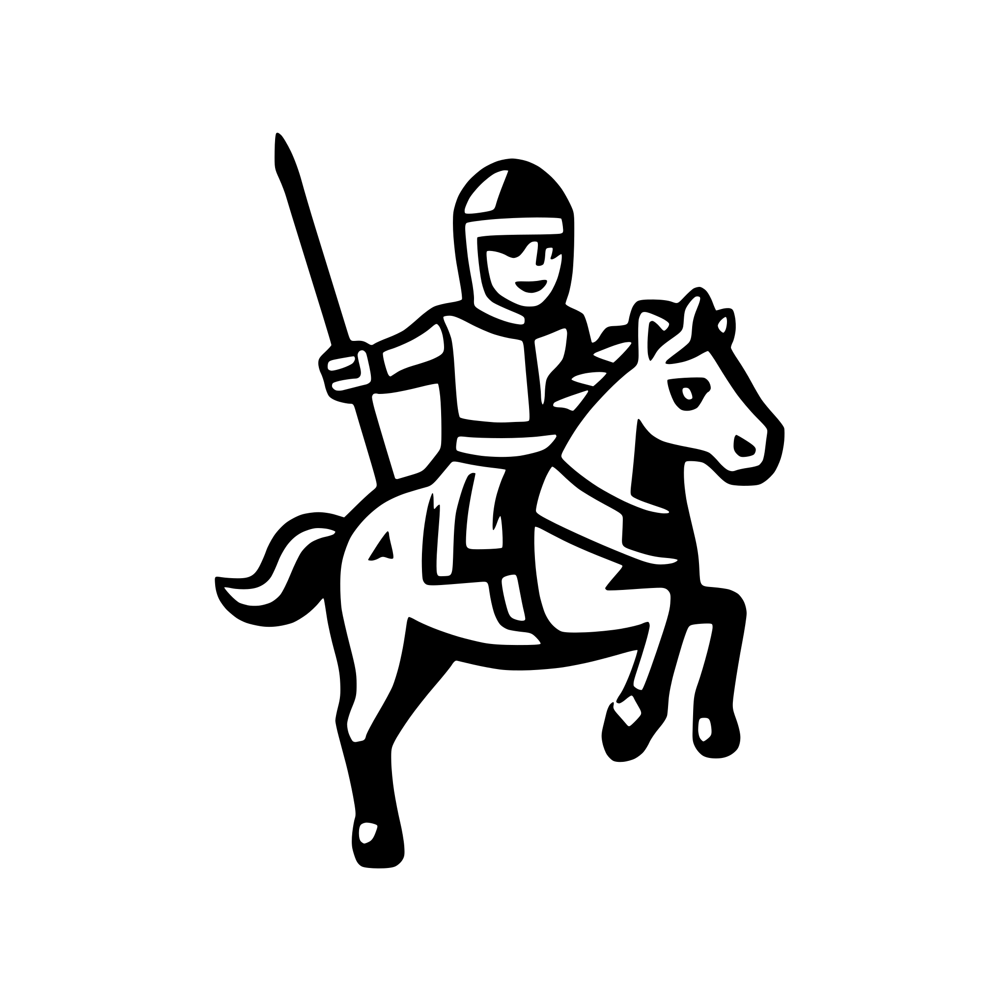 AI-generated SVG of 'jousting'