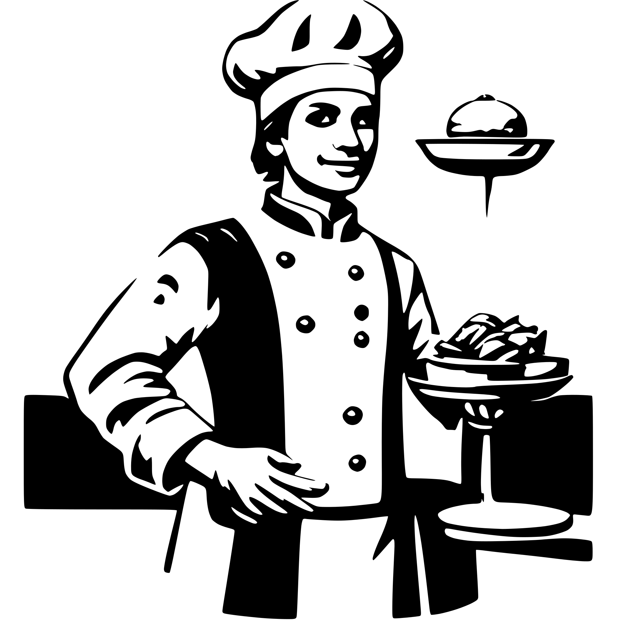 AI-generated SVG of a chef