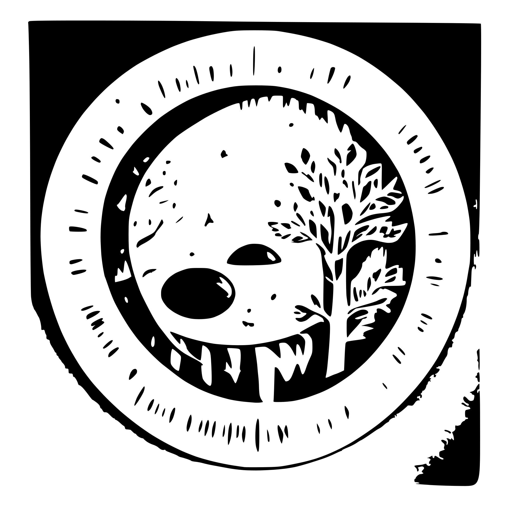 AI-generated SVG of a Moon, planet, vinyl record, natal chart and fingerprints all fused and astrology music