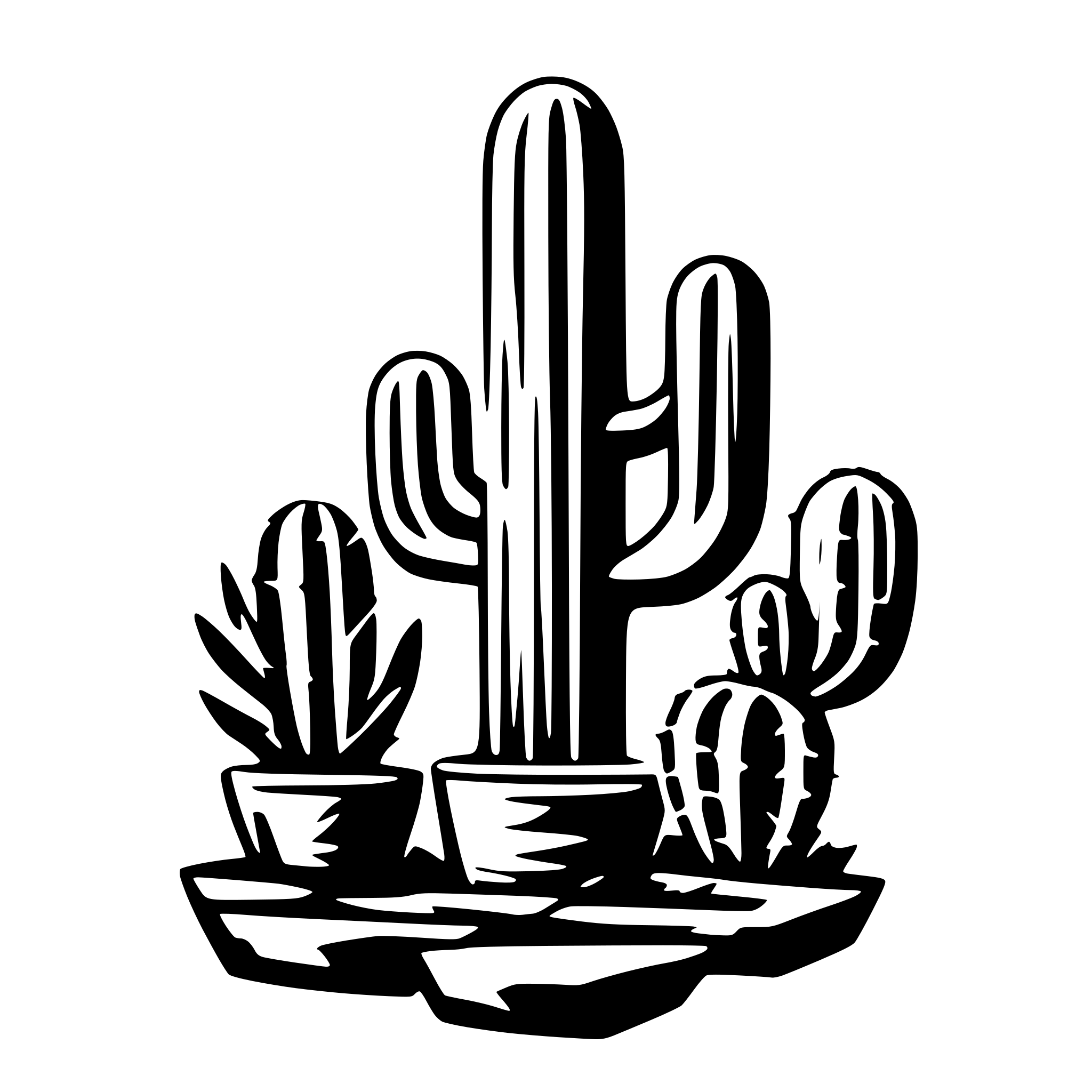 AI-generated SVG of a cactus logo with sharp lines and company