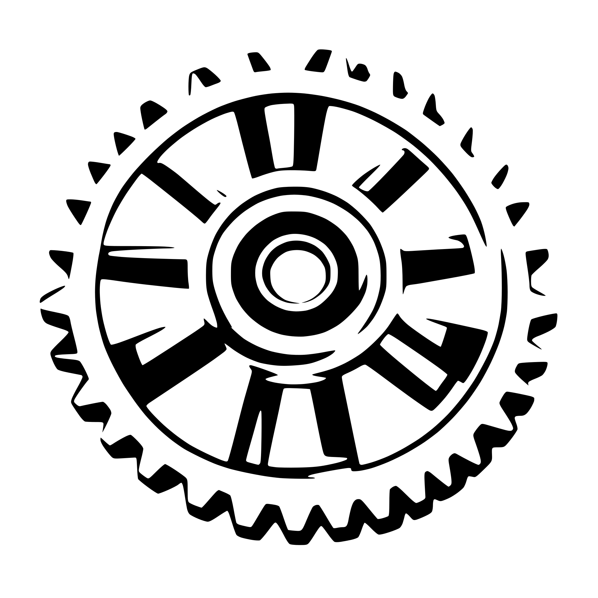 AI-generated SVG of a a simple outline of a gear icon