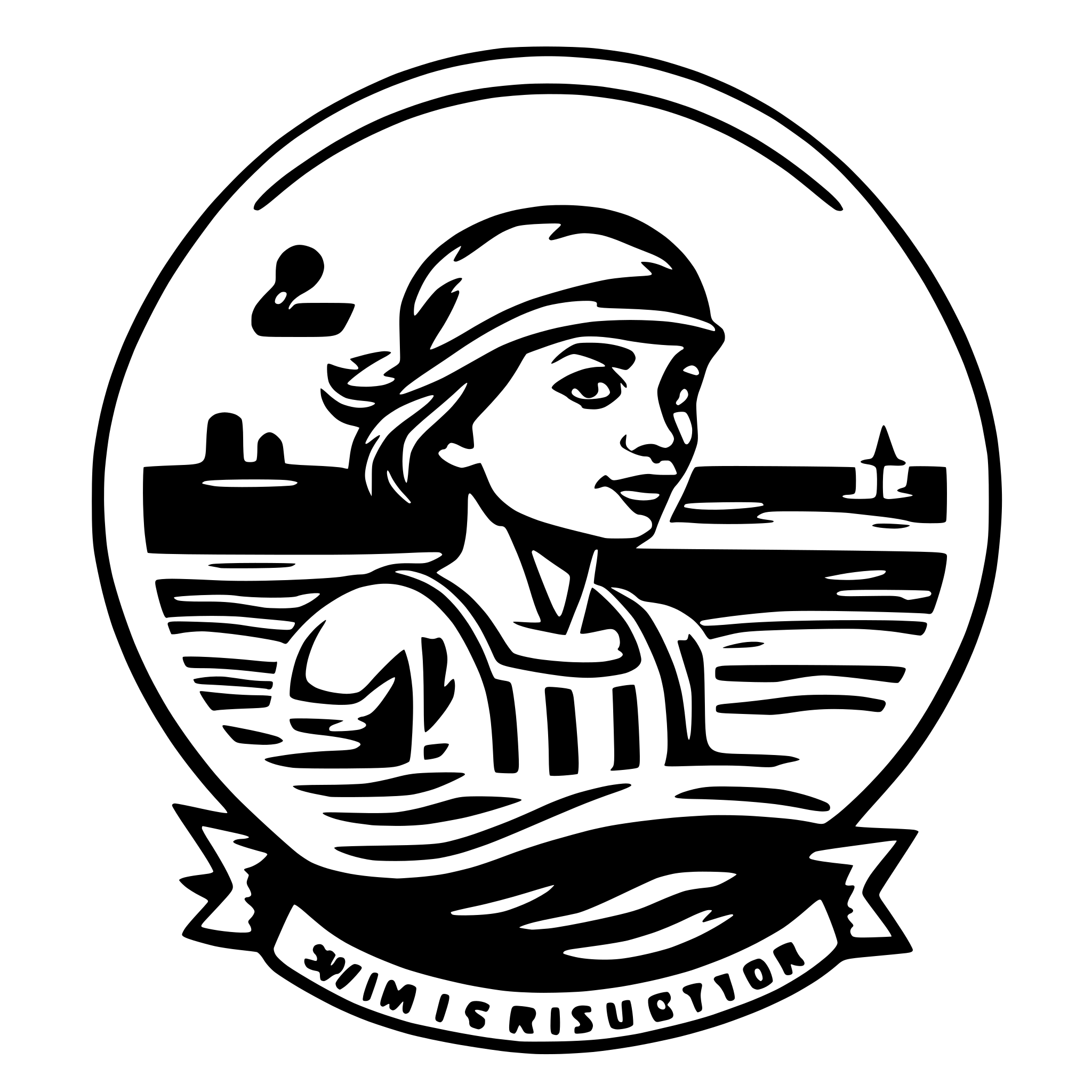 AI-generated SVG of a swim instructor badge
