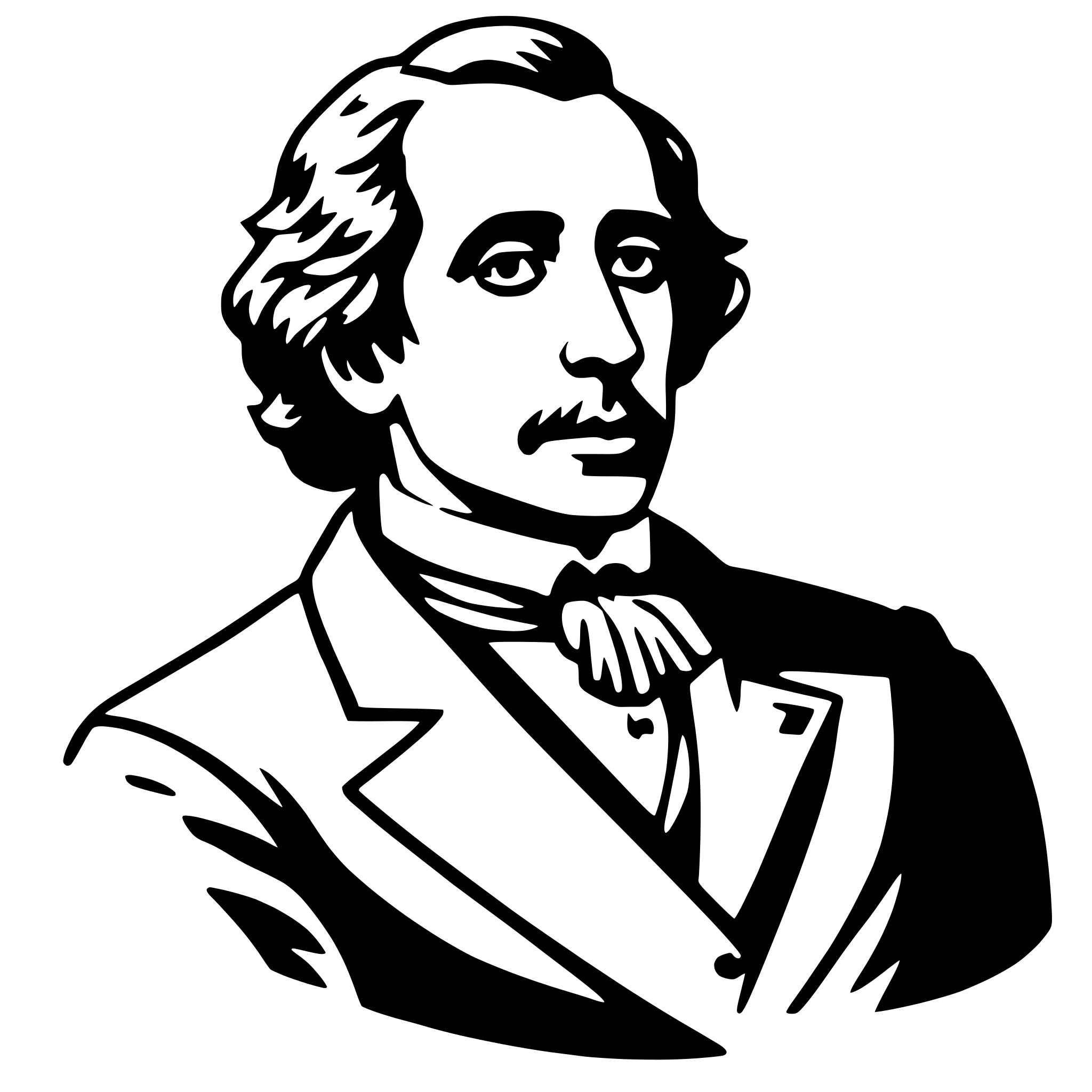 AI-generated SVG of 'charles dickens'