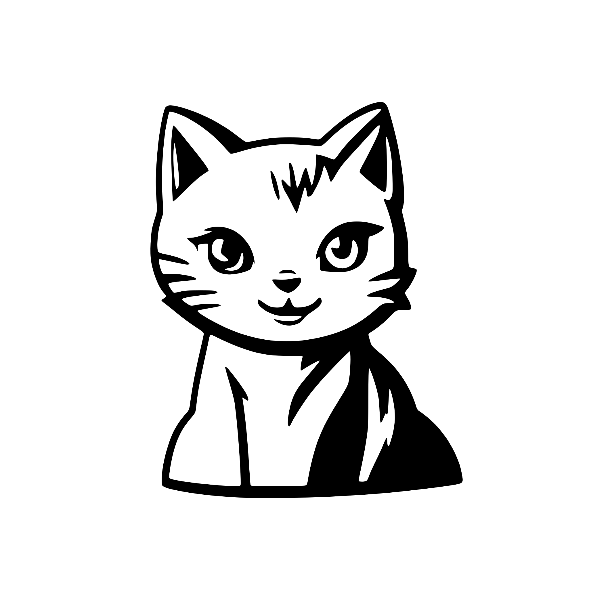 AI-generated SVG of 'cat cute'