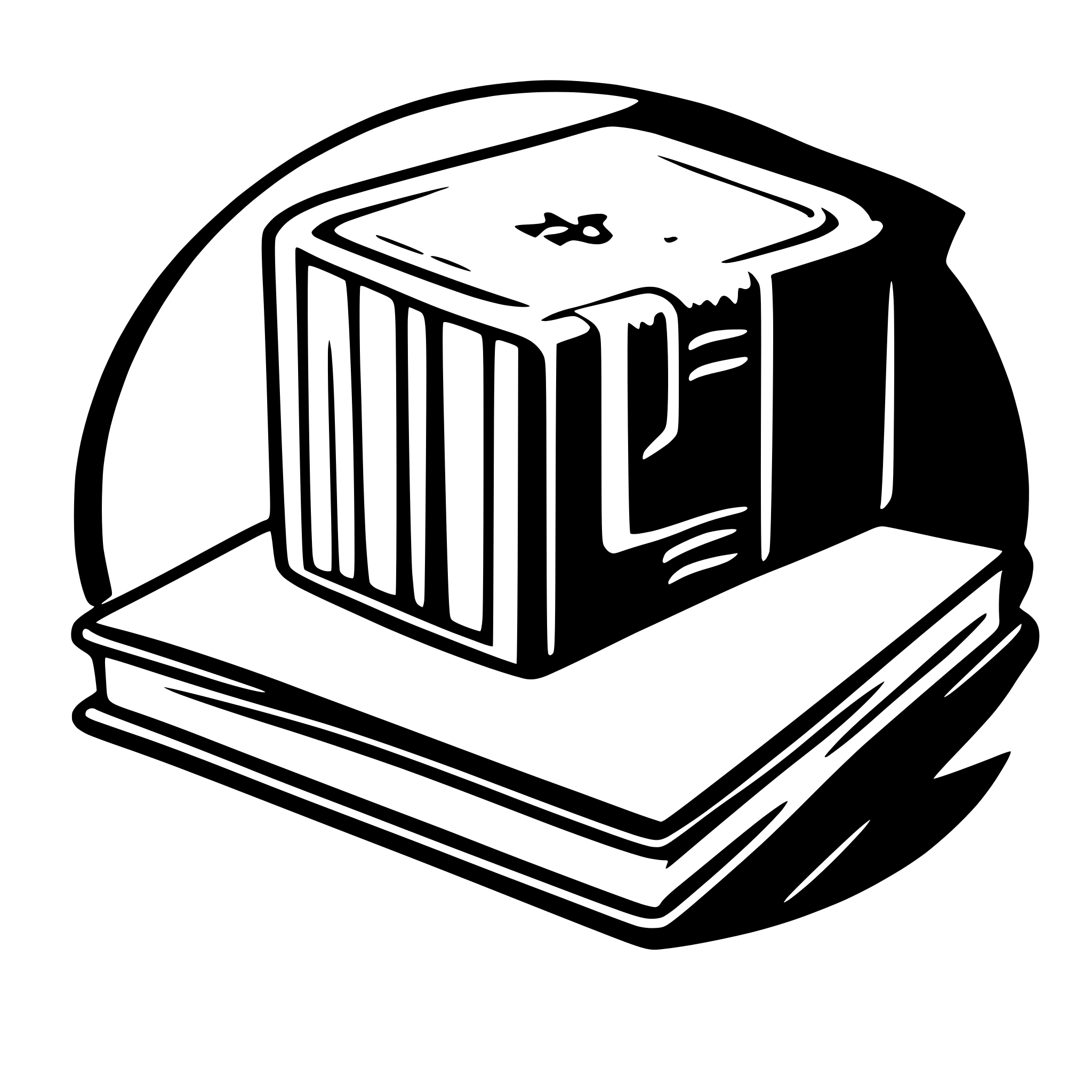 AI-generated SVG of a logo solid book exam