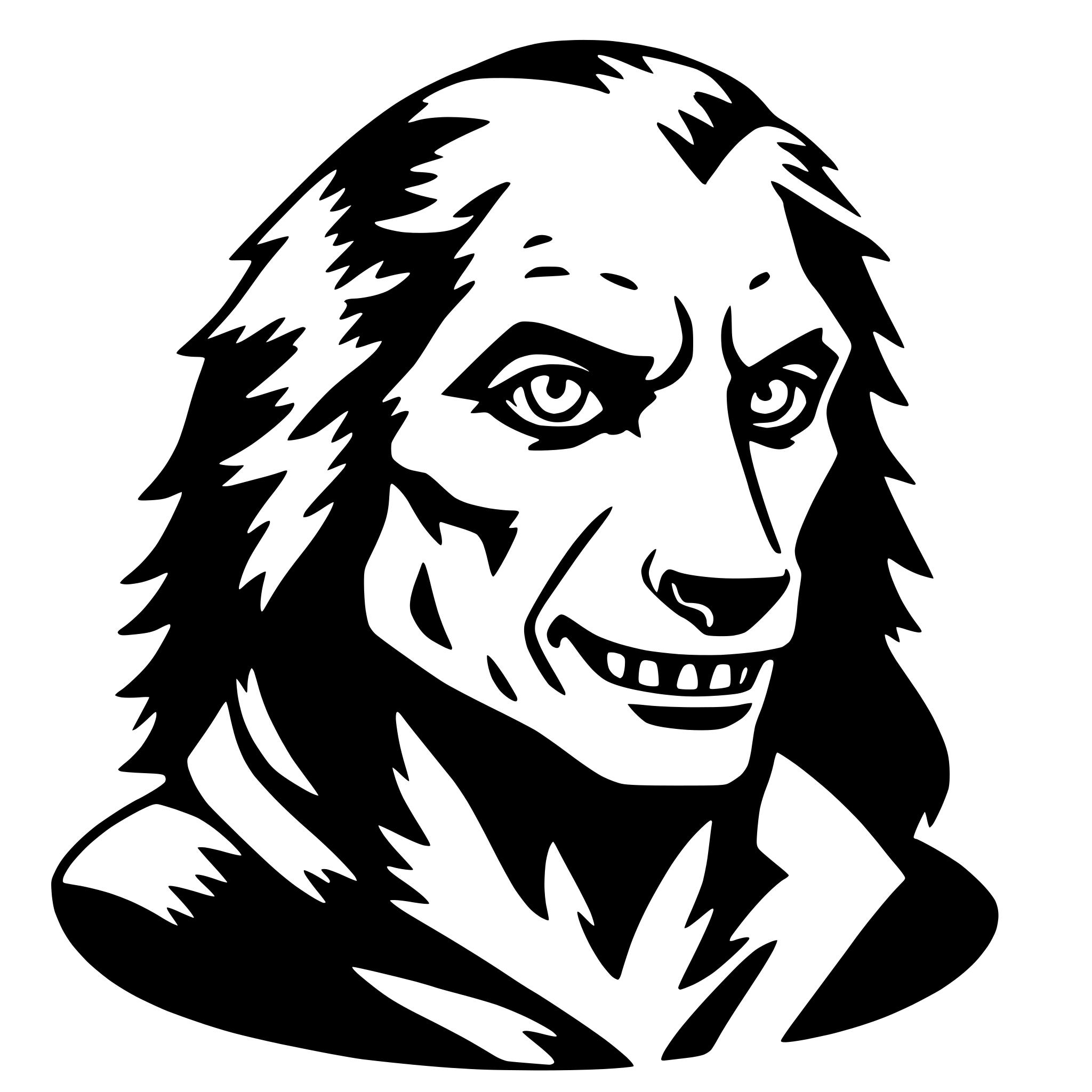 AI-generated SVG of a werewolf