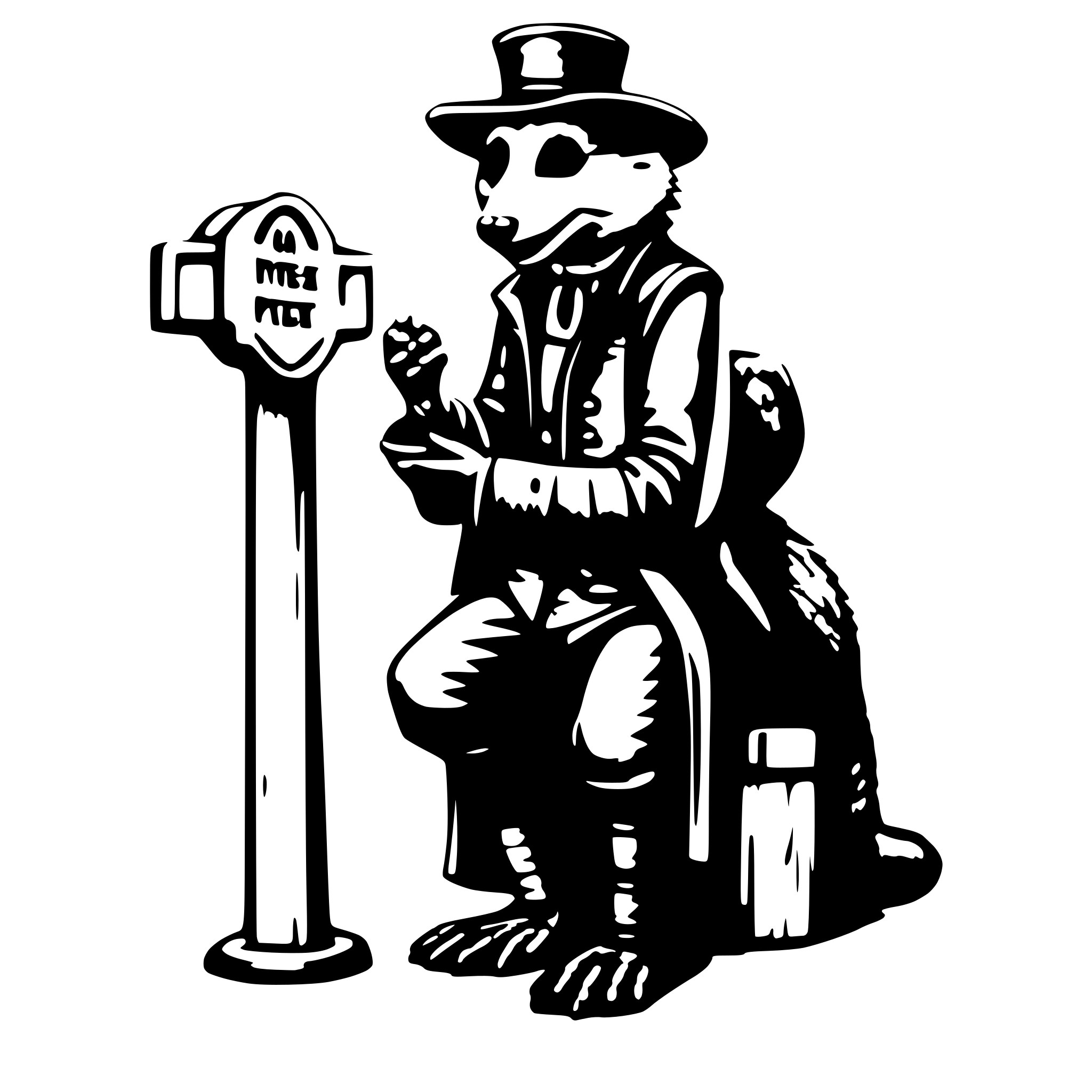 AI-generated SVG of '3d animated cartoon of a opossum street preacher'