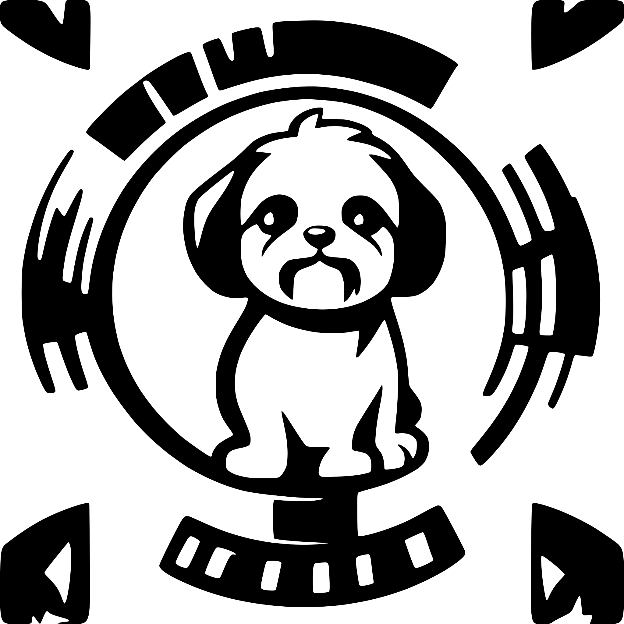 AI-generated SVG of a shih tzu, sweet puppy