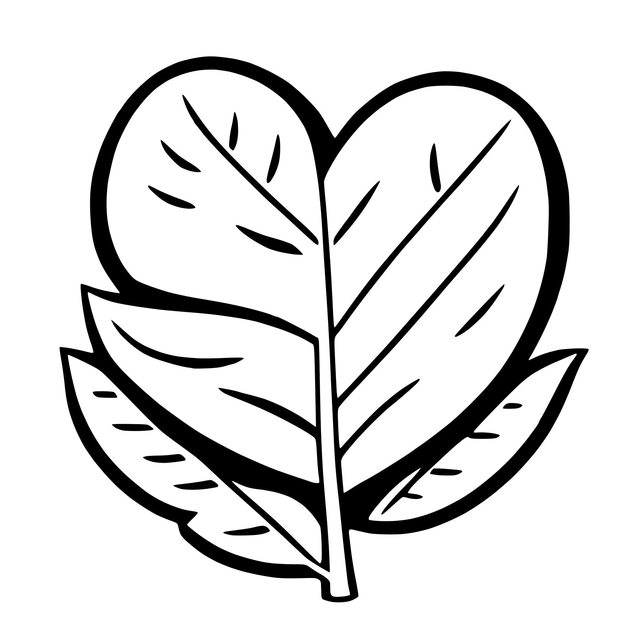 AI-generated SVG of a heart-shaped leaves