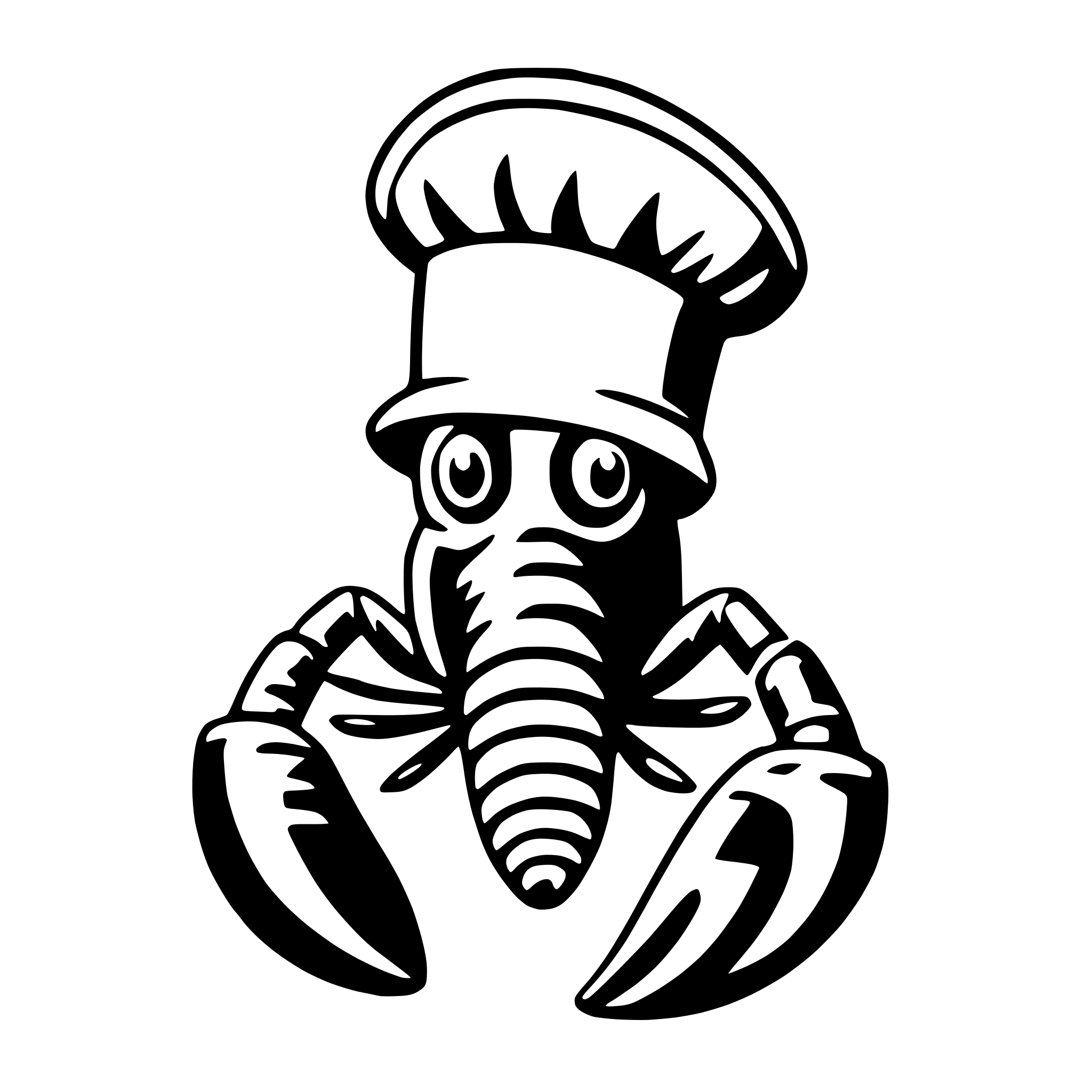 AI-generated SVG of a lobster with chef hat