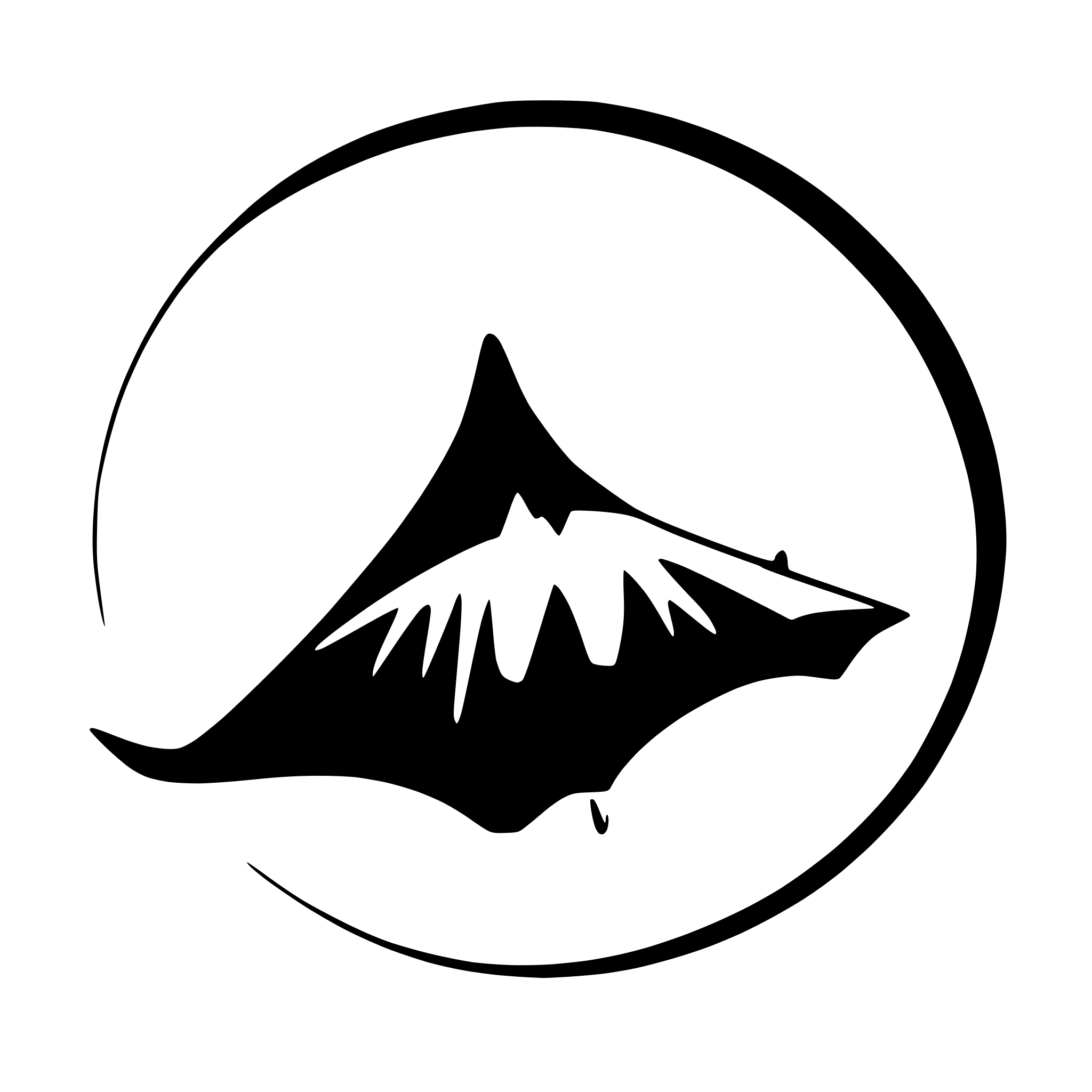 AI-generated SVG of a Manta Ray from above