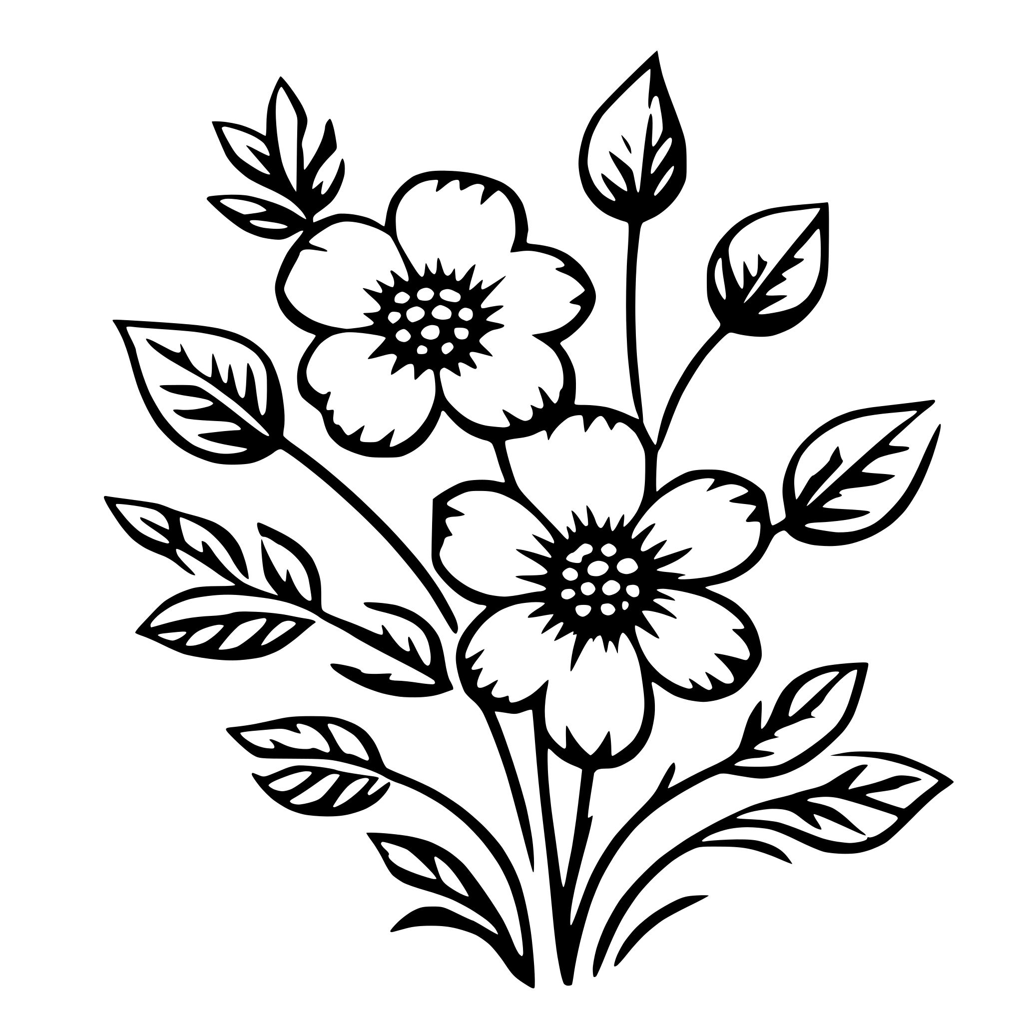 AI-generated SVG of a floral seamless pattern