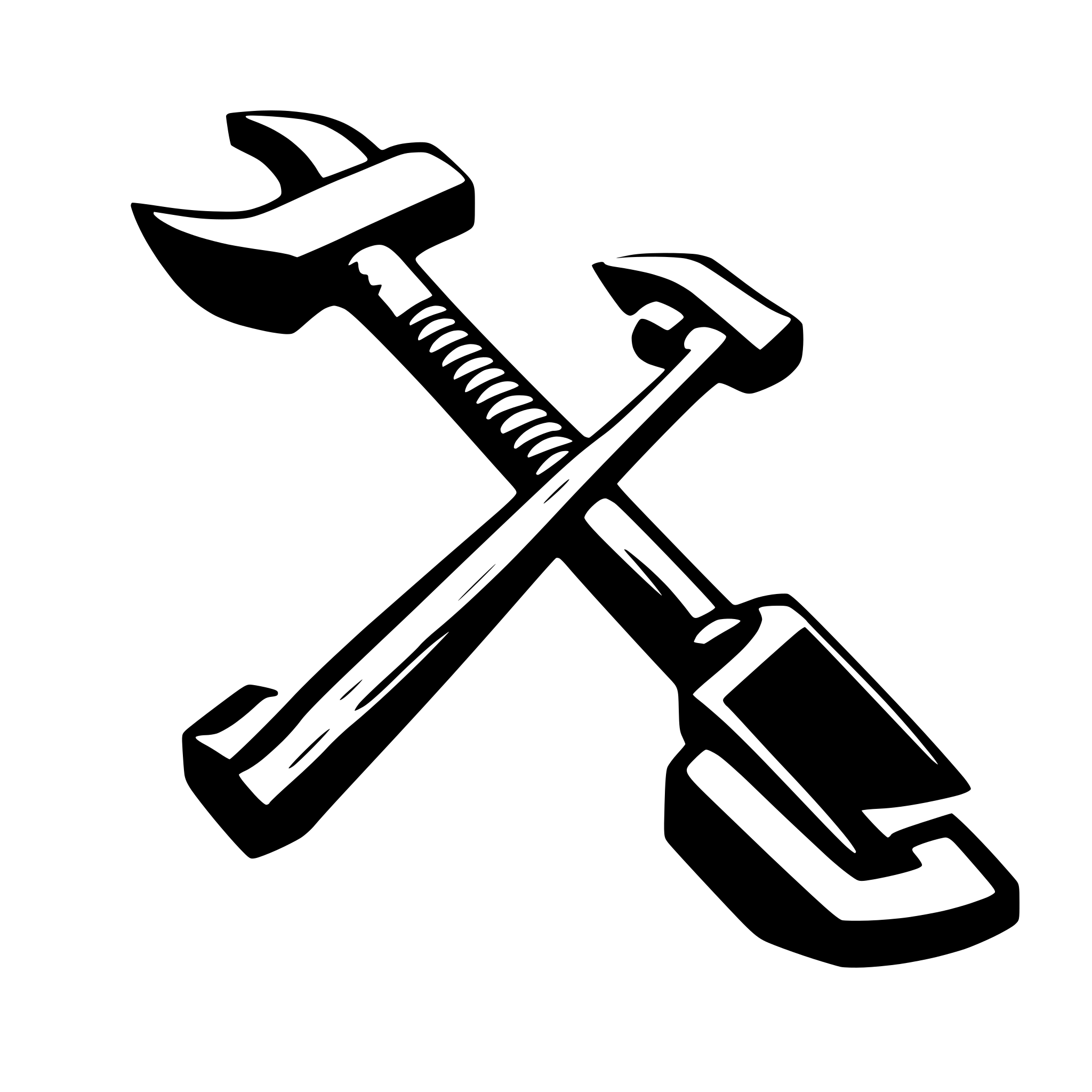 AI-generated SVG of a hammer and saw
