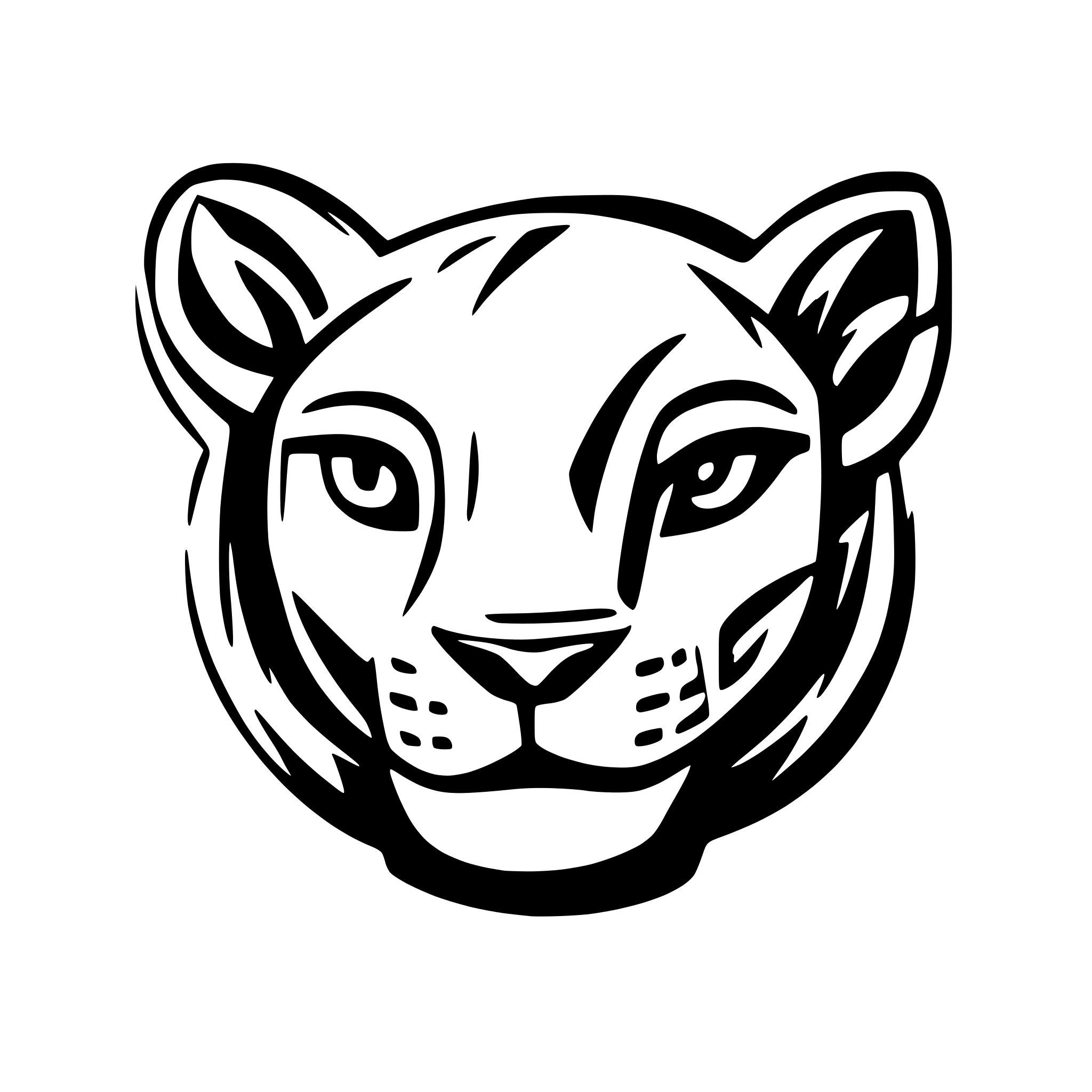 AI-generated SVG of 'puma portrait'