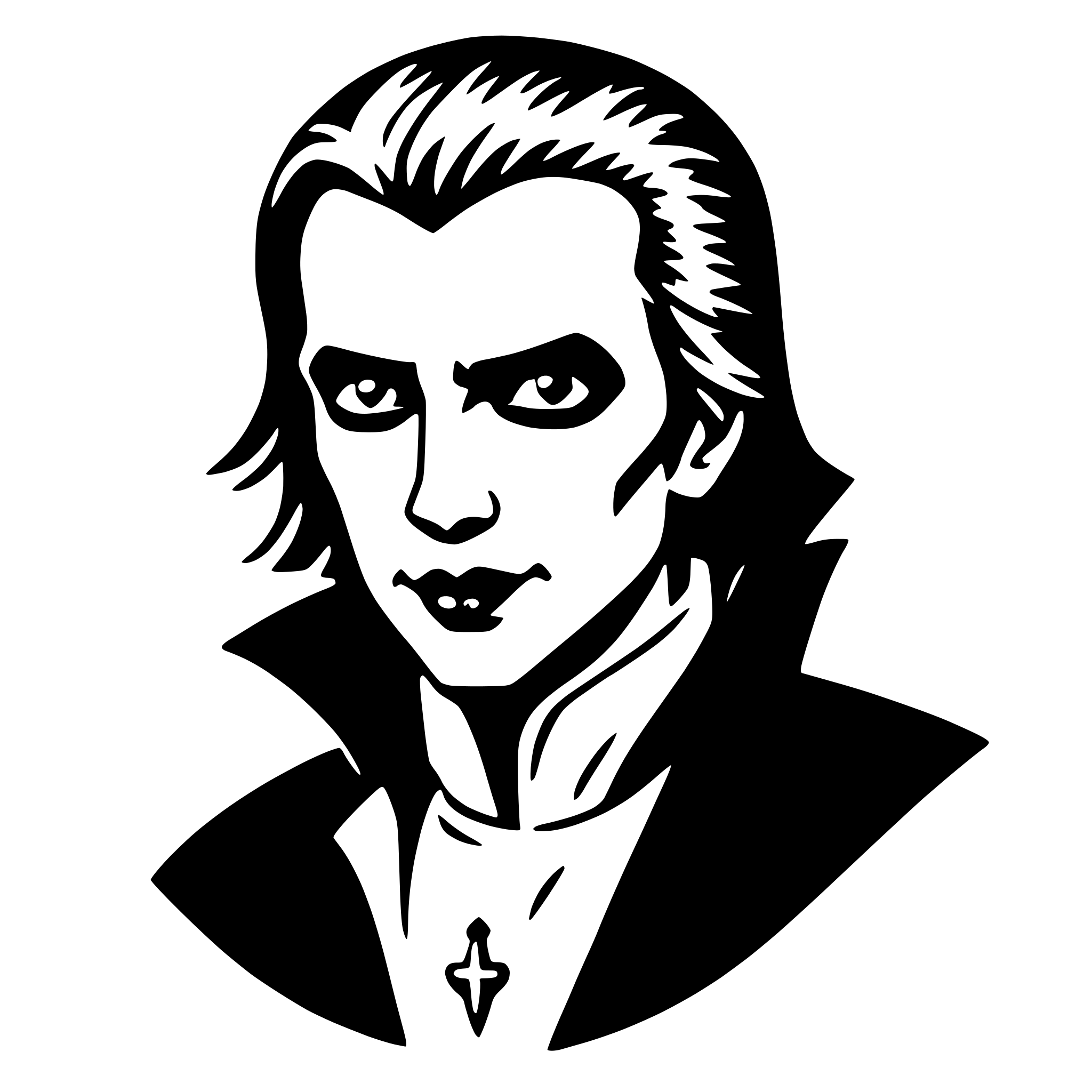 AI-generated SVG of a vampire