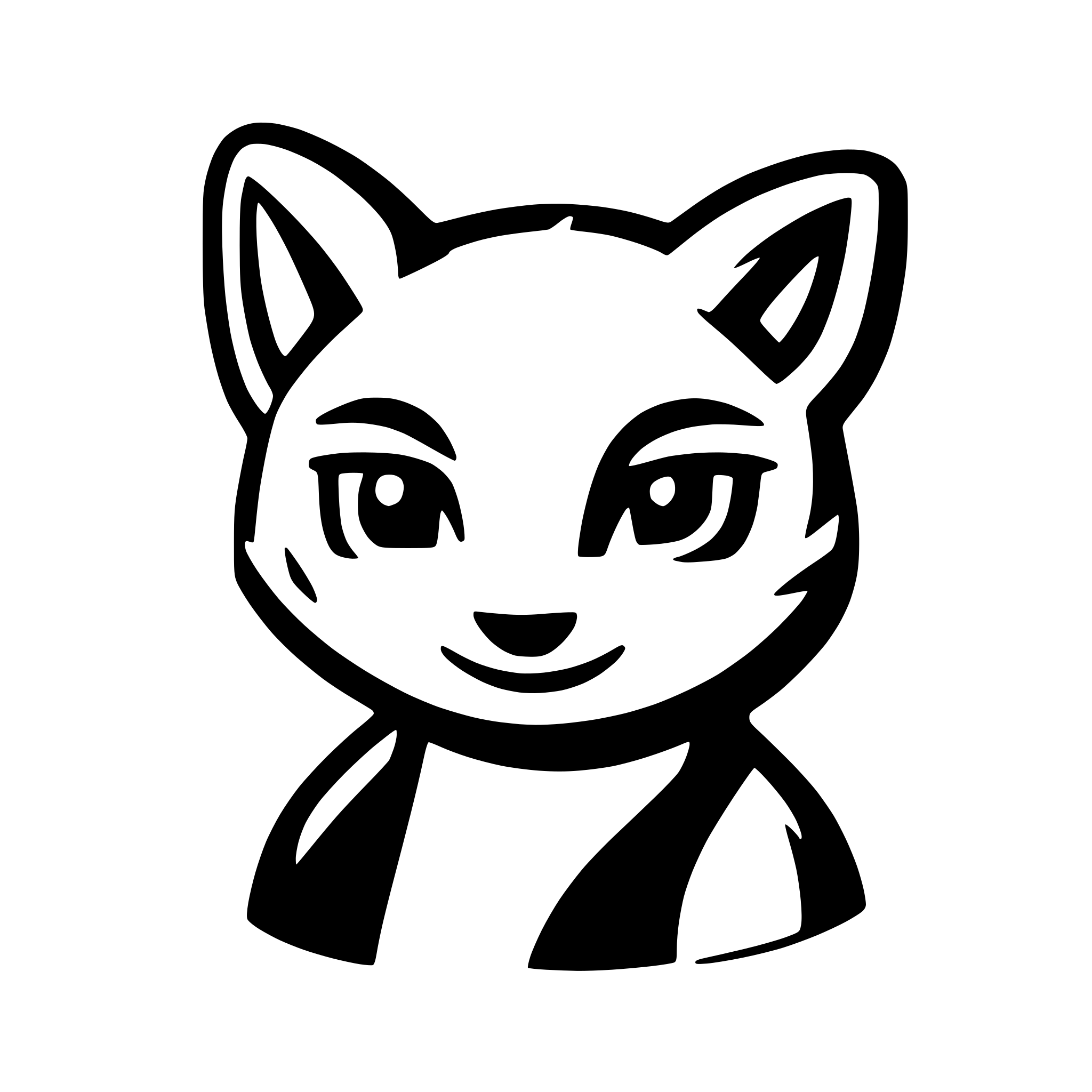 AI-generated SVG of a white fox